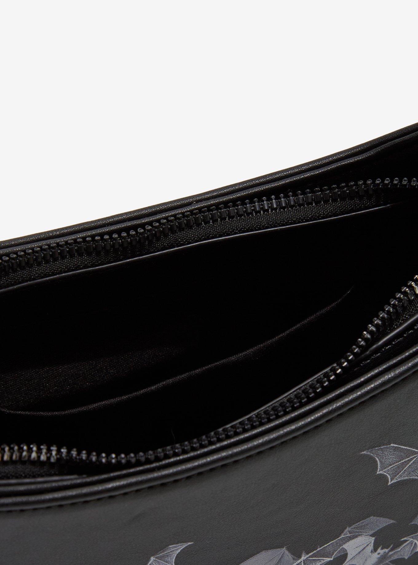 Bat Charm Grommet Shoulder Bag, , alternate