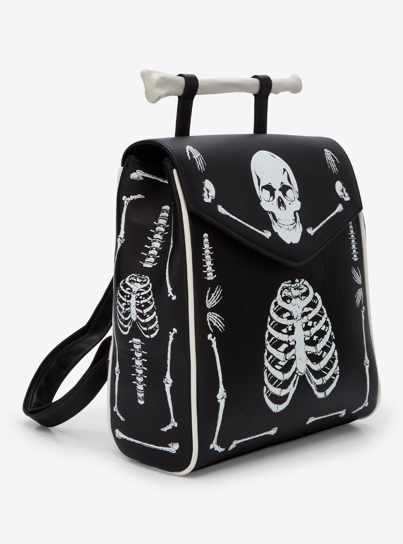 Skeleton Bone Glow-In-The-Dark Mini Backpack, , alternate