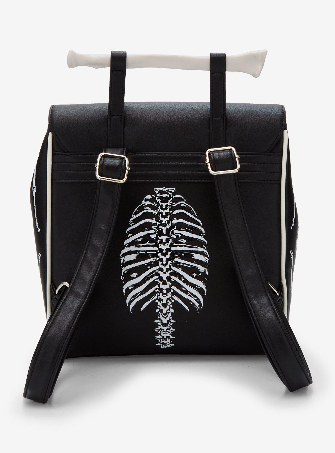 Skeleton Bone Glow-In-The-Dark Mini Backpack, , alternate