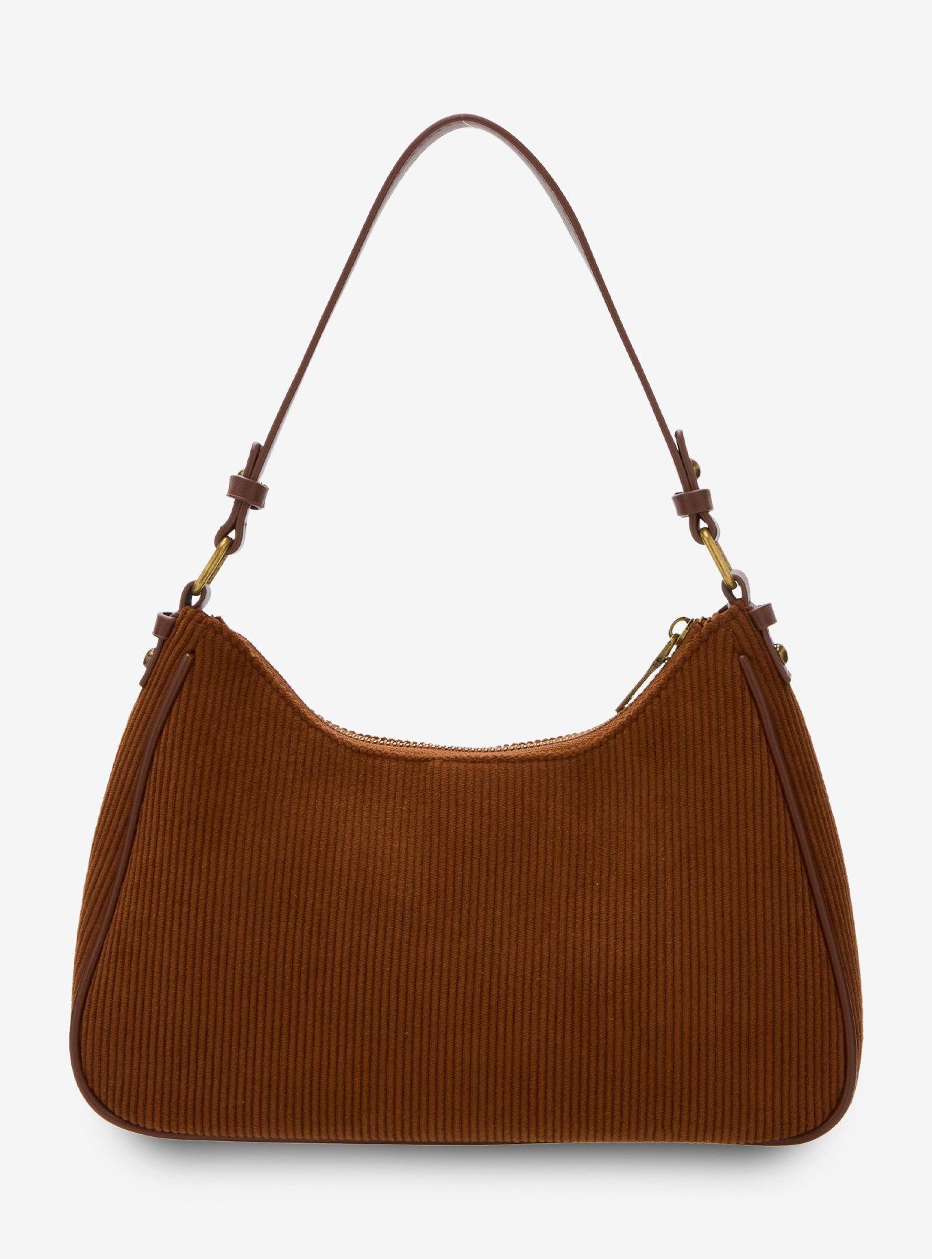 Butterfly Patch Corduroy Shoulder Bag, , alternate