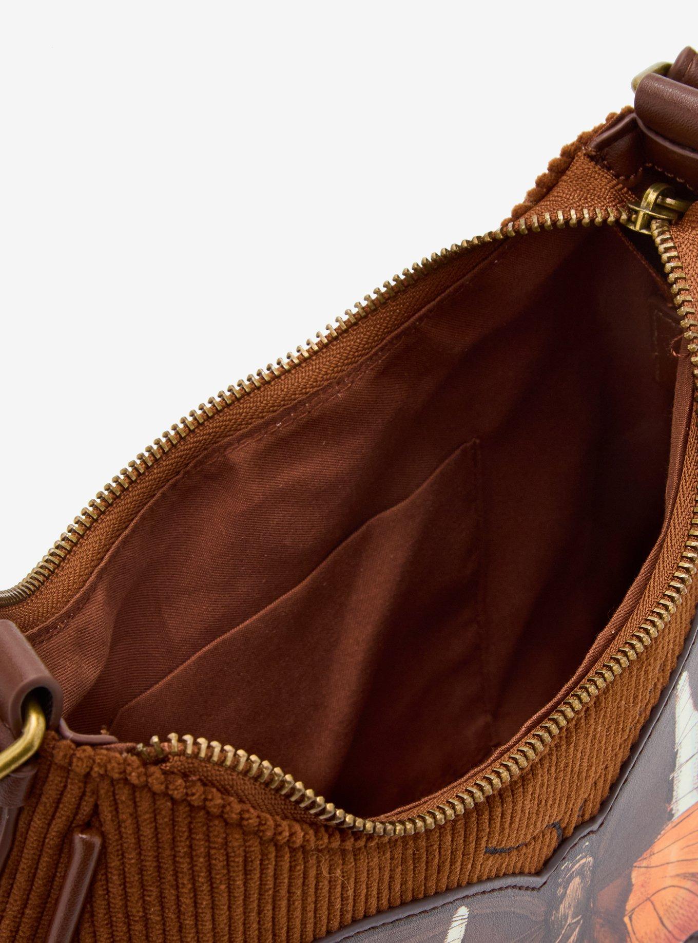 Butterfly Patch Corduroy Shoulder Bag, , alternate
