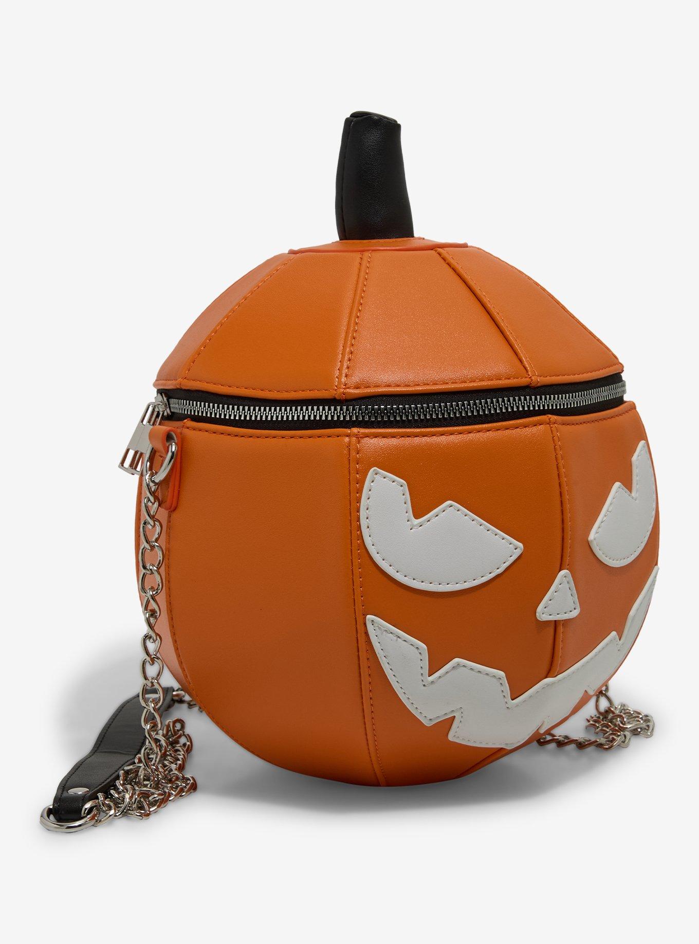 Pumpkin Glow-In-The-Dark Figural Crossbody Bag, , alternate
