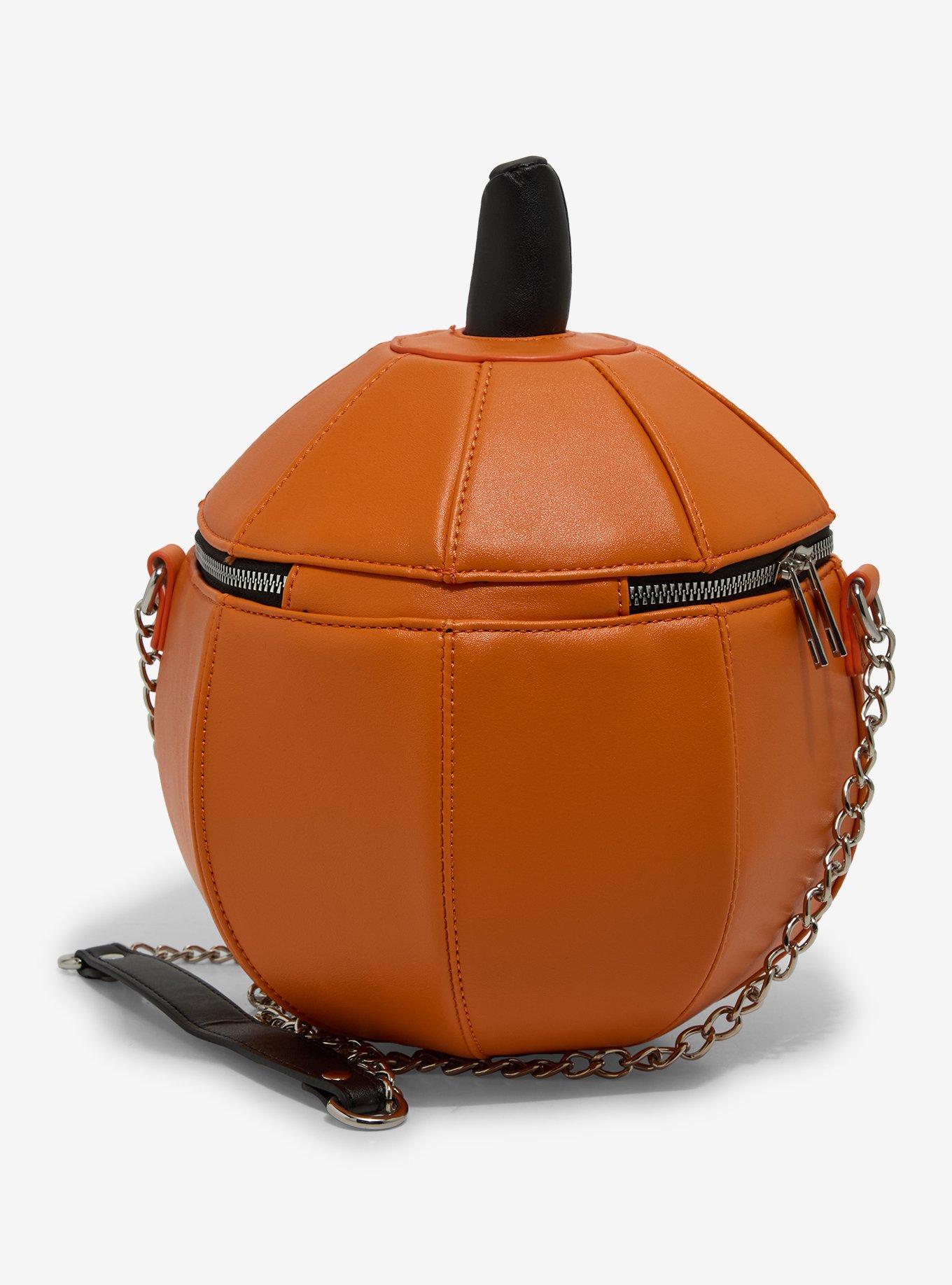 Pumpkin Glow-In-The-Dark Figural Crossbody Bag, , alternate