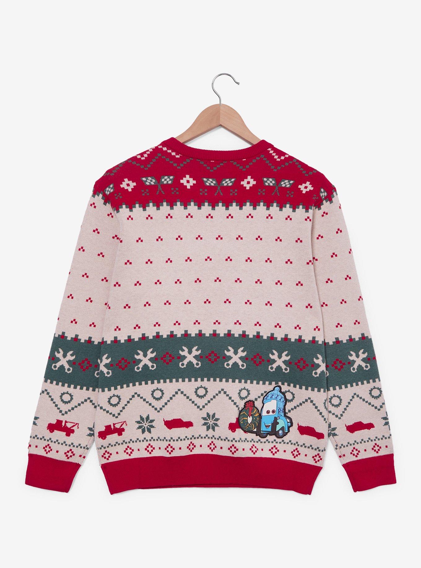 Disney Pixar Cars Lightning McQueen & Mater Holiday Sweater — BoxLunch Exclusive, , hi-res