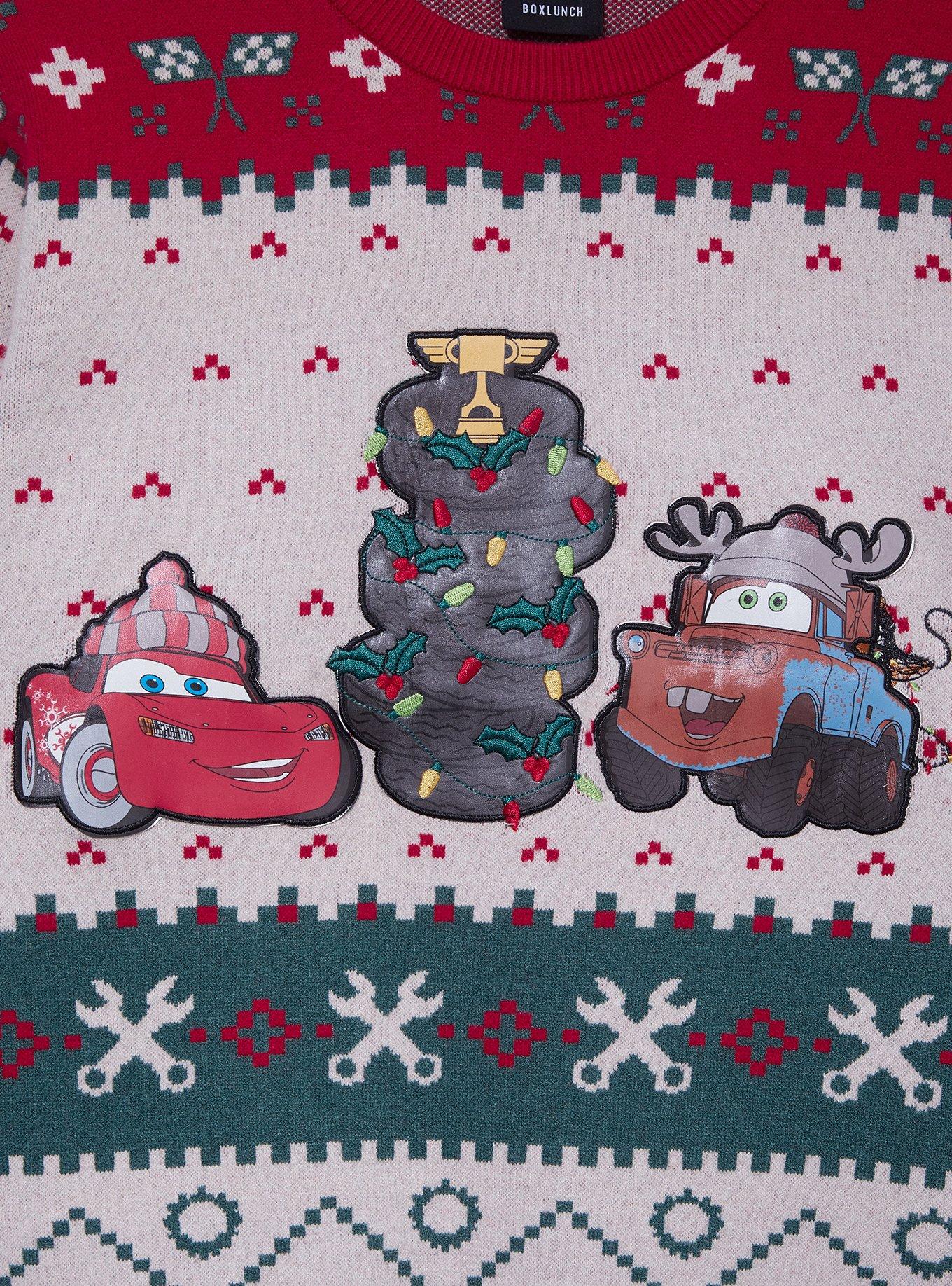 Disney Pixar Cars Lightning McQueen & Mater Holiday Sweater — BoxLunch Exclusive, MULTI, alternate