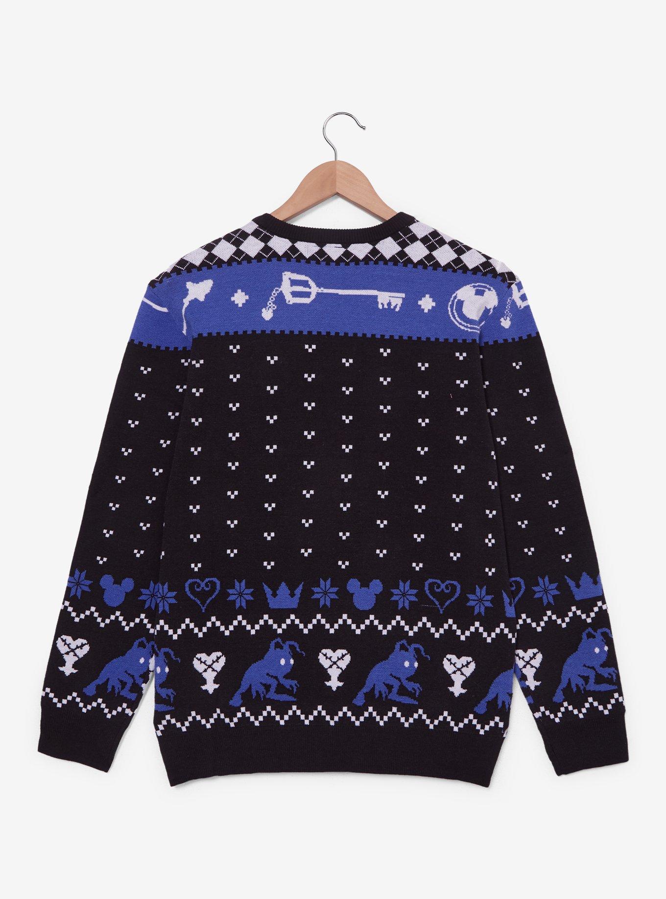 Kingdom Hearts Trio Holiday Sweater — BoxLunch Exclusive, , hi-res
