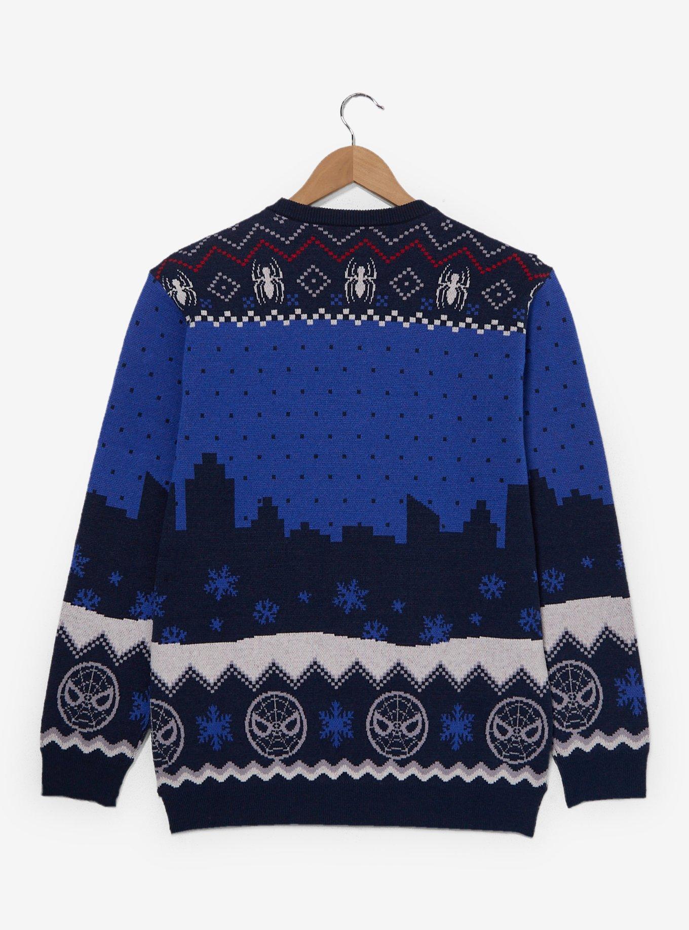 Marvel Spider-Man Light-Up Holiday Sweater - BoxLunch Exclusive, , hi-res