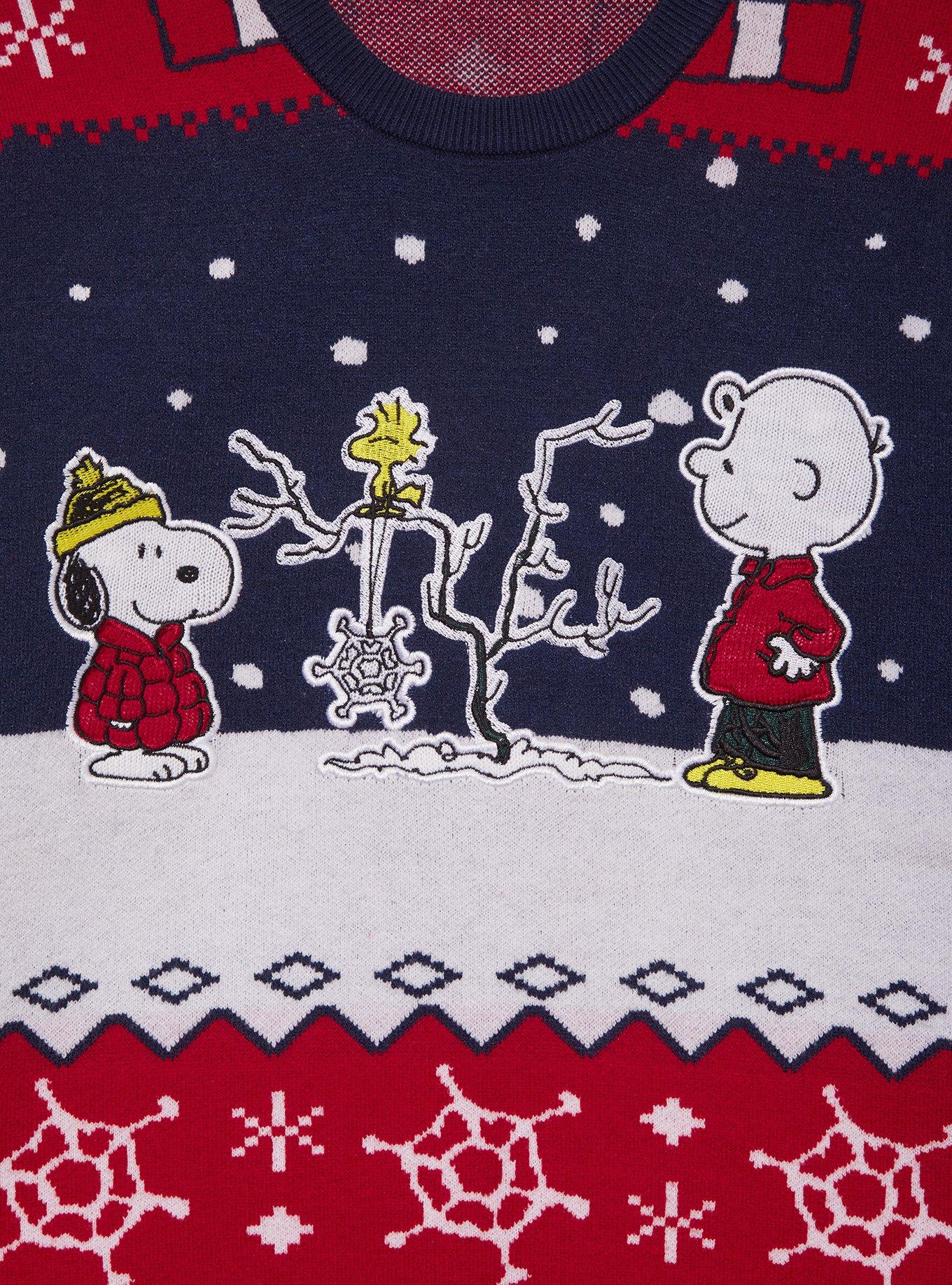 Peanuts Snoopy & Charlie Brown Holiday Sweater &mdash; BoxLunch Exclusive, MULTI, alternate