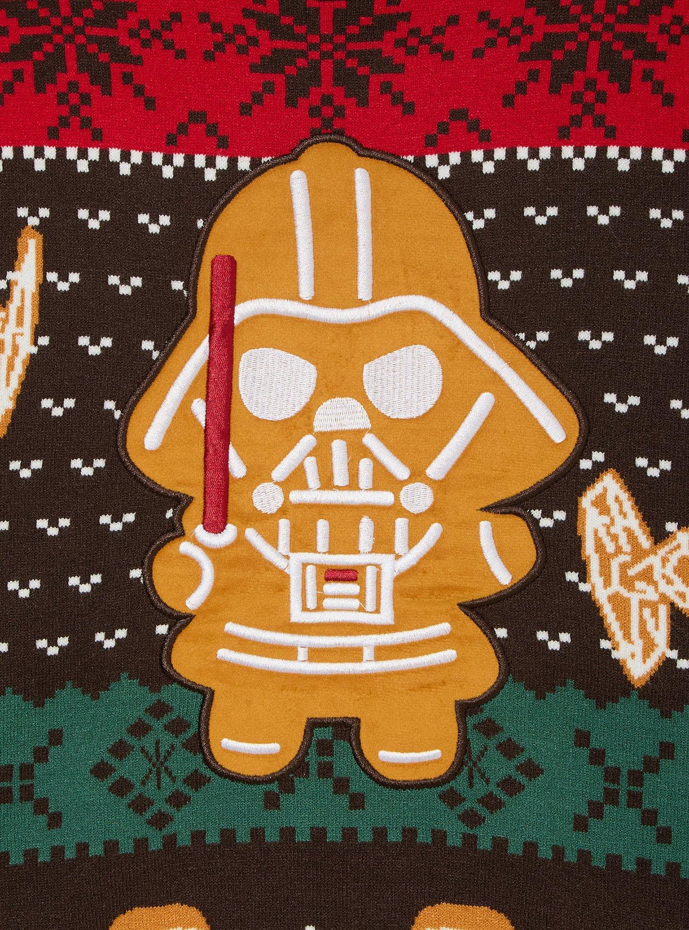 Star Wars Darth Vader Gingerbread Holiday Sweater — BoxLunch Exclusive, MULTI, alternate