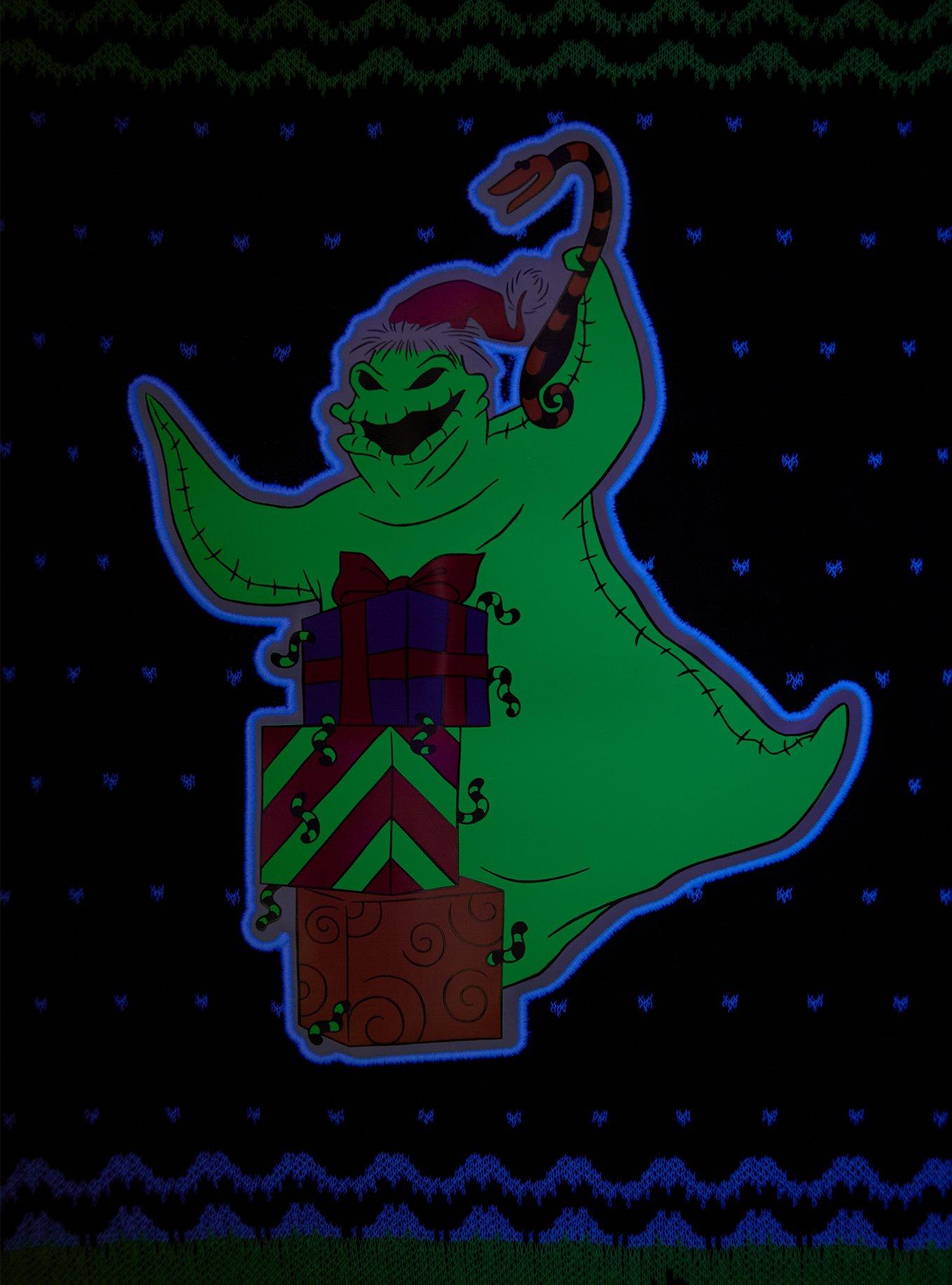 Disney The Nightmare Before Christmas Oogie Boogie Glow-in-the-Dark Holiday Sweater &mdash; BoxLunch Exclusive, MULTI, alternate