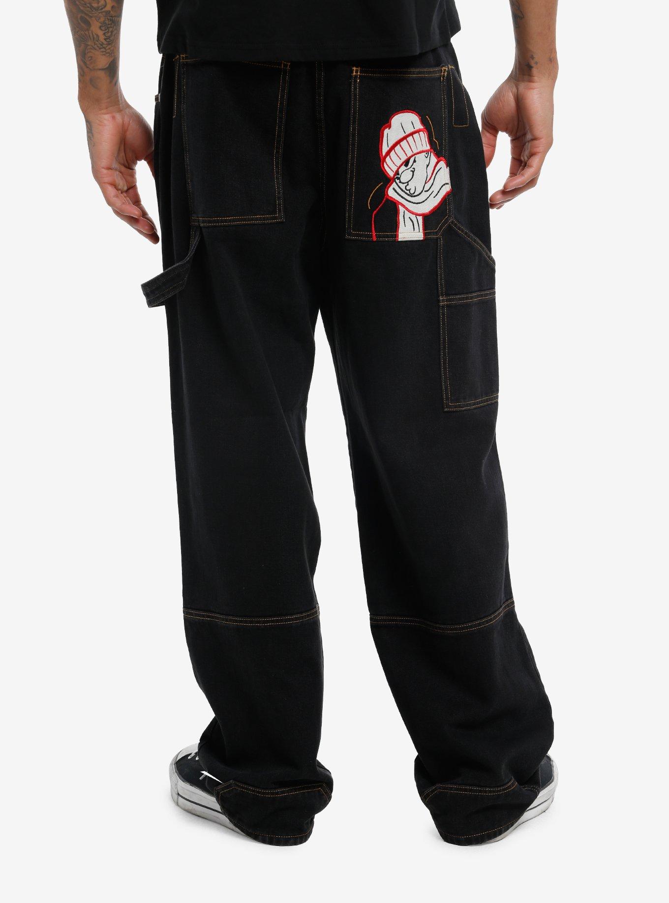 Southpole Logo Black Jeans, , hi-res