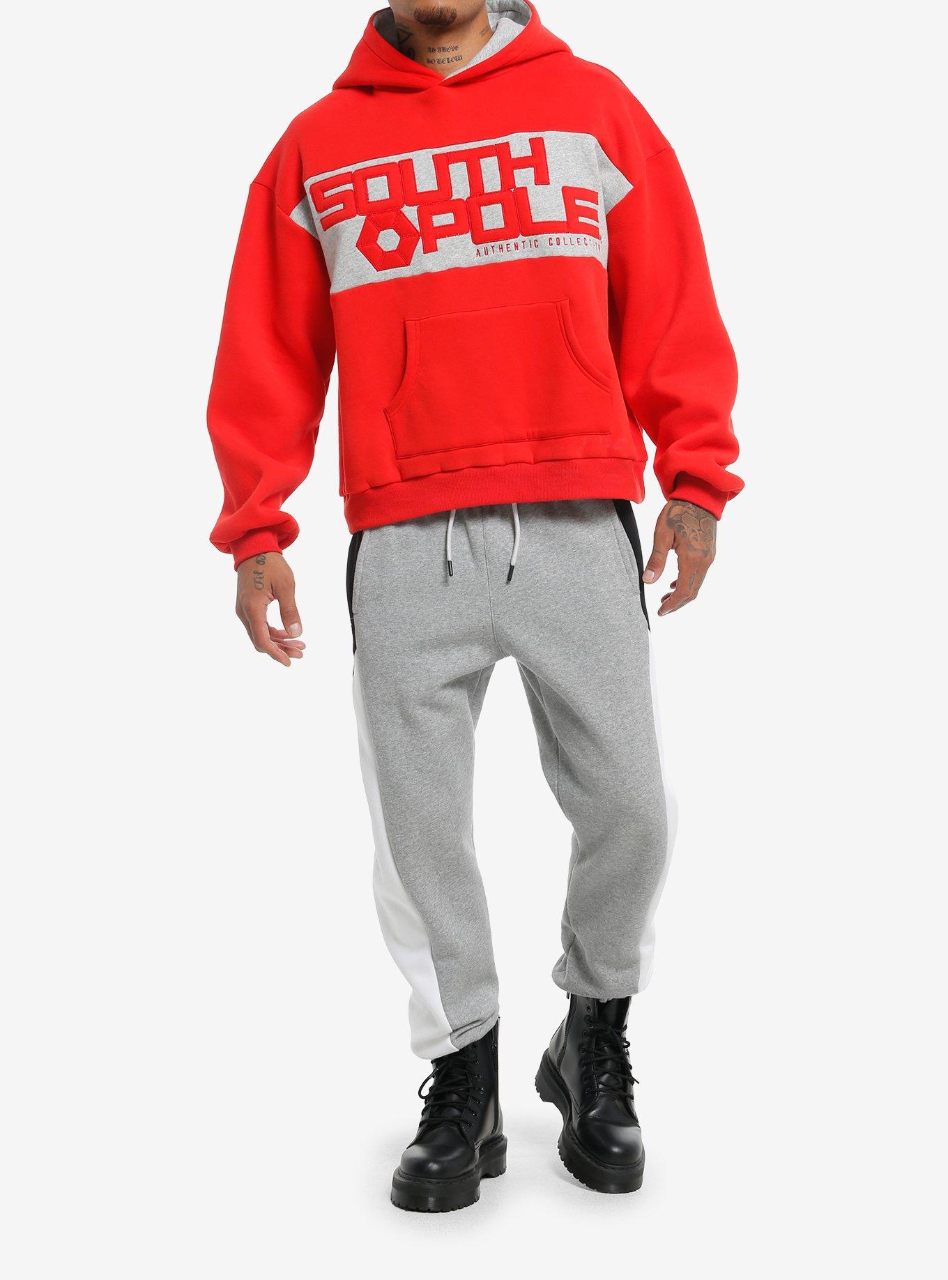 Southpole Red & Grey Logo Hoodie, , hi-res