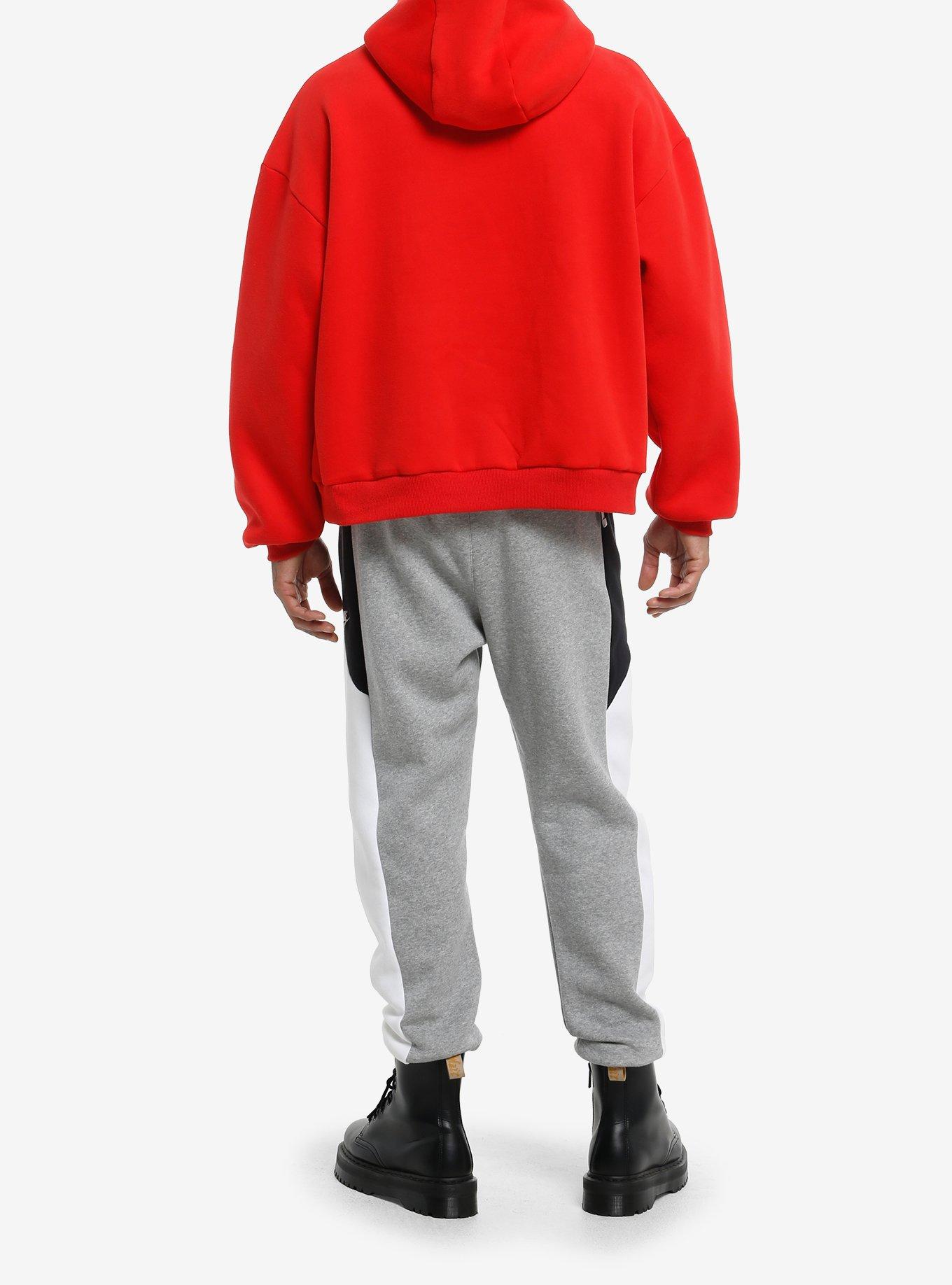 Southpole Red & Grey Logo Hoodie, GREY, alternate