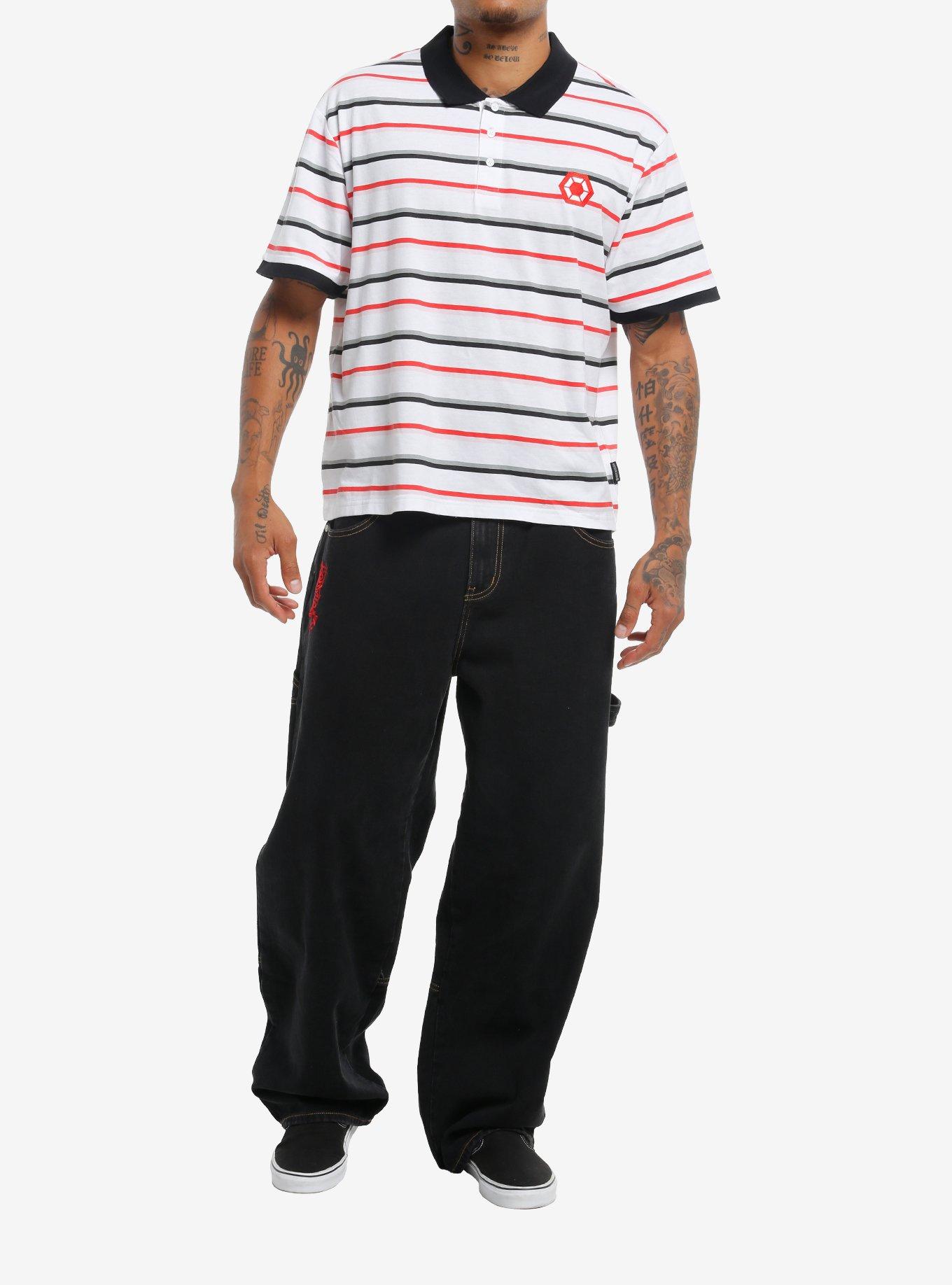 Southpole Stripe Hexagon Logo Polo Shirt, , hi-res