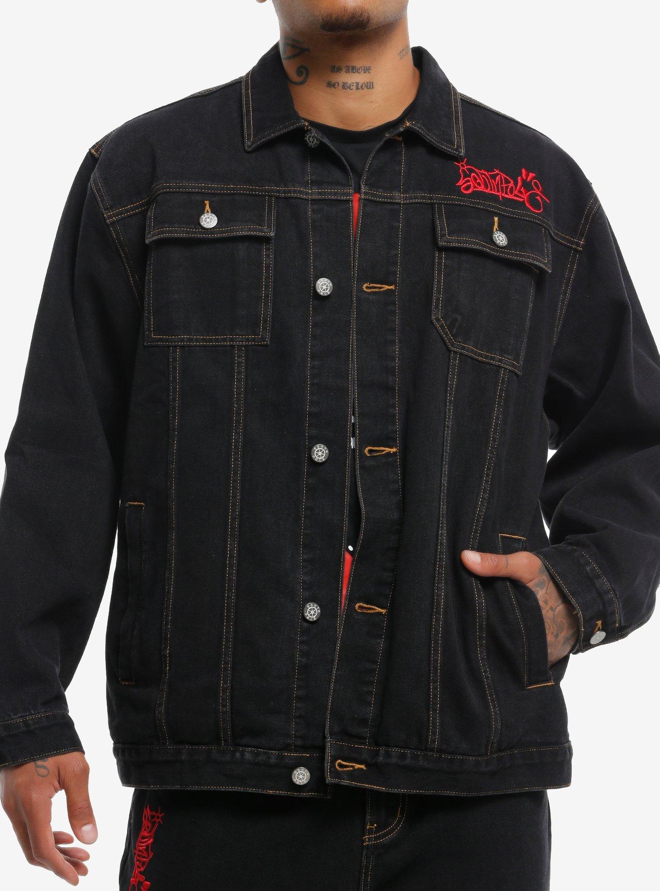 Southpole Logo Black Denim Jacket, , hi-res