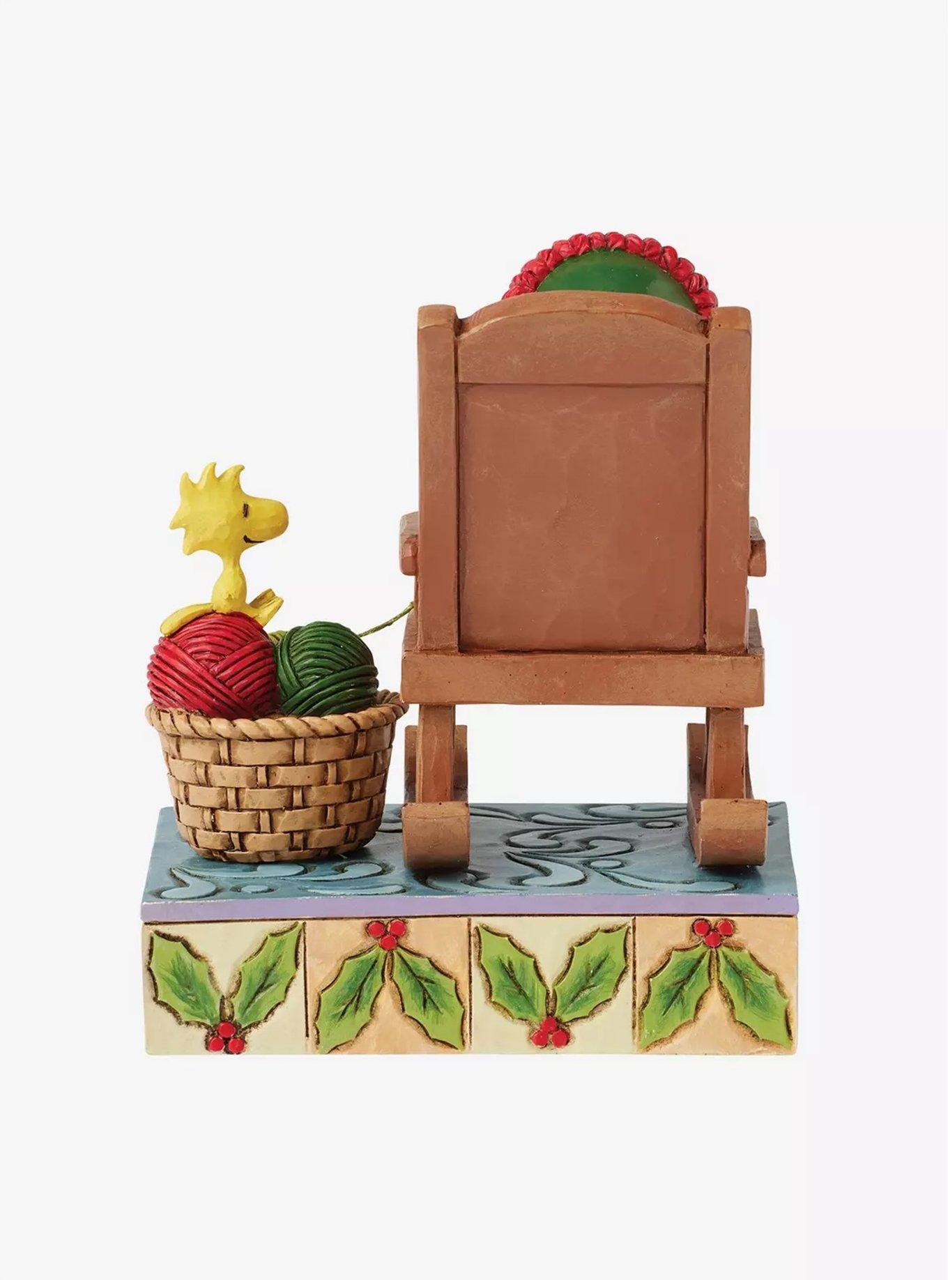 Jim Shore Peanuts Snoopy & Woodstock Rocking Chair Knitting Figure, , hi-res