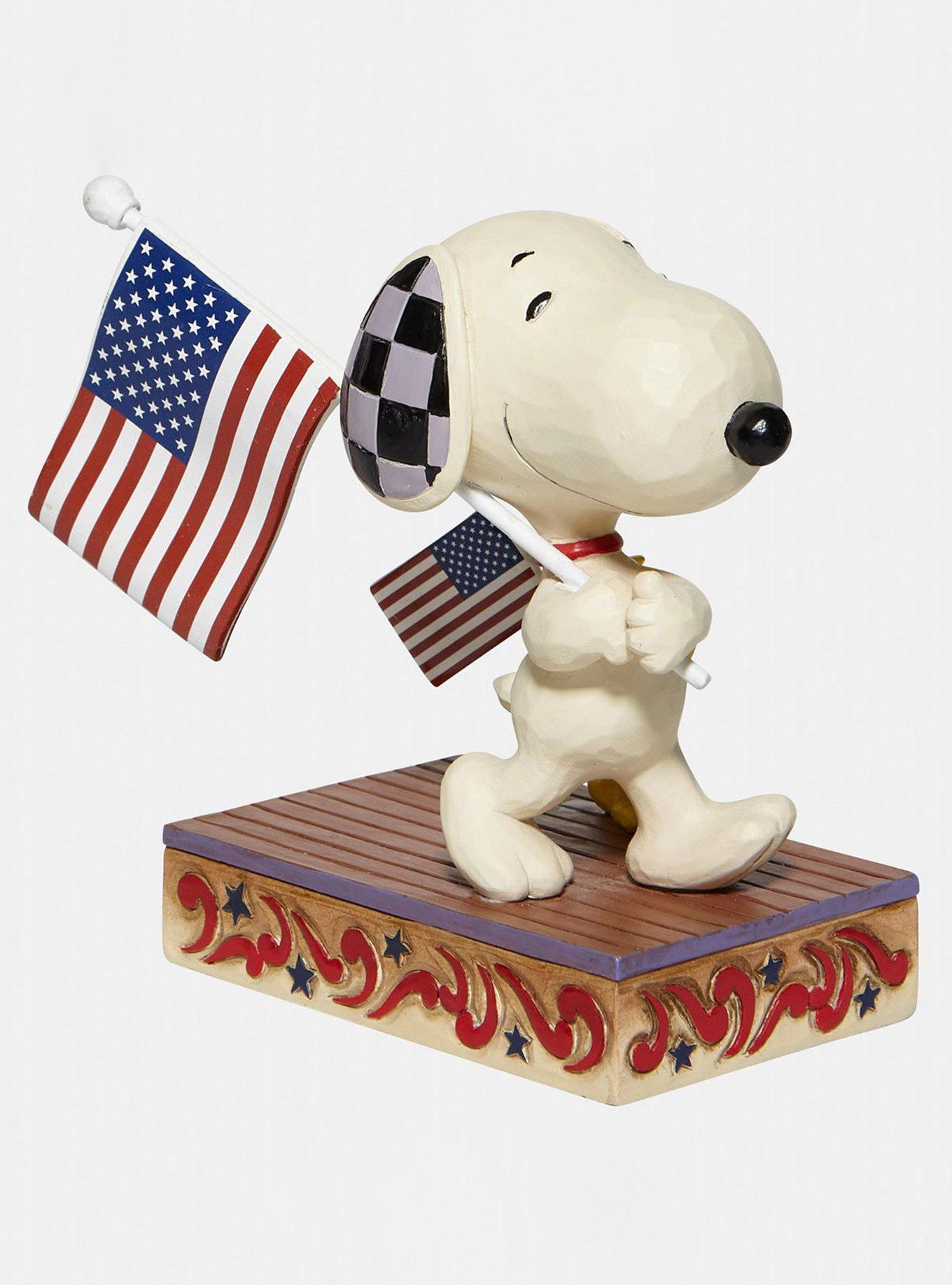 Jim Shore Peanuts Snoopy & Woodstock American Flag Figure, , hi-res