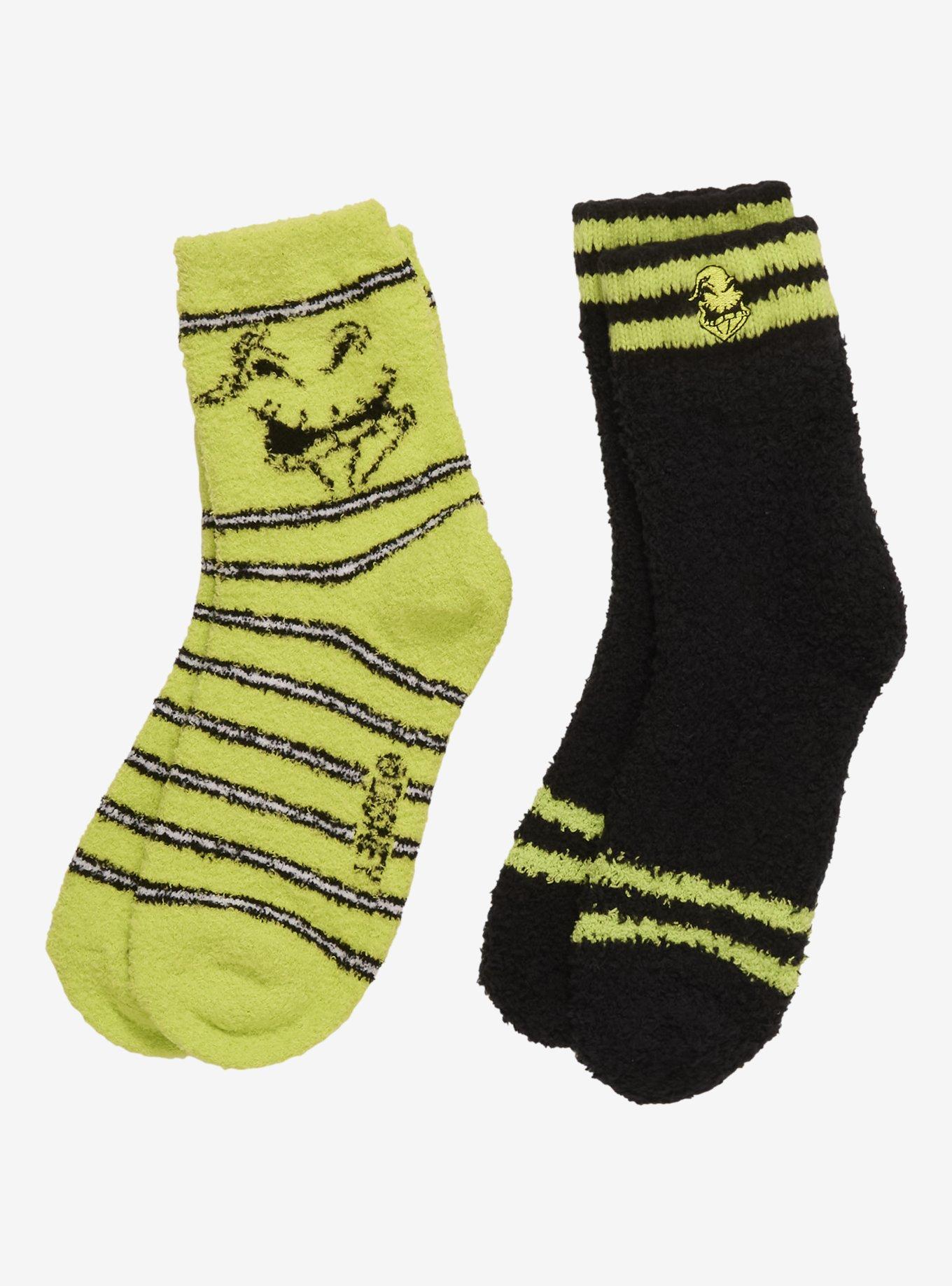 The Nightmare Before Christmas Oogie Boogie Stripe Cozy Socks 2 Pair, , hi-res