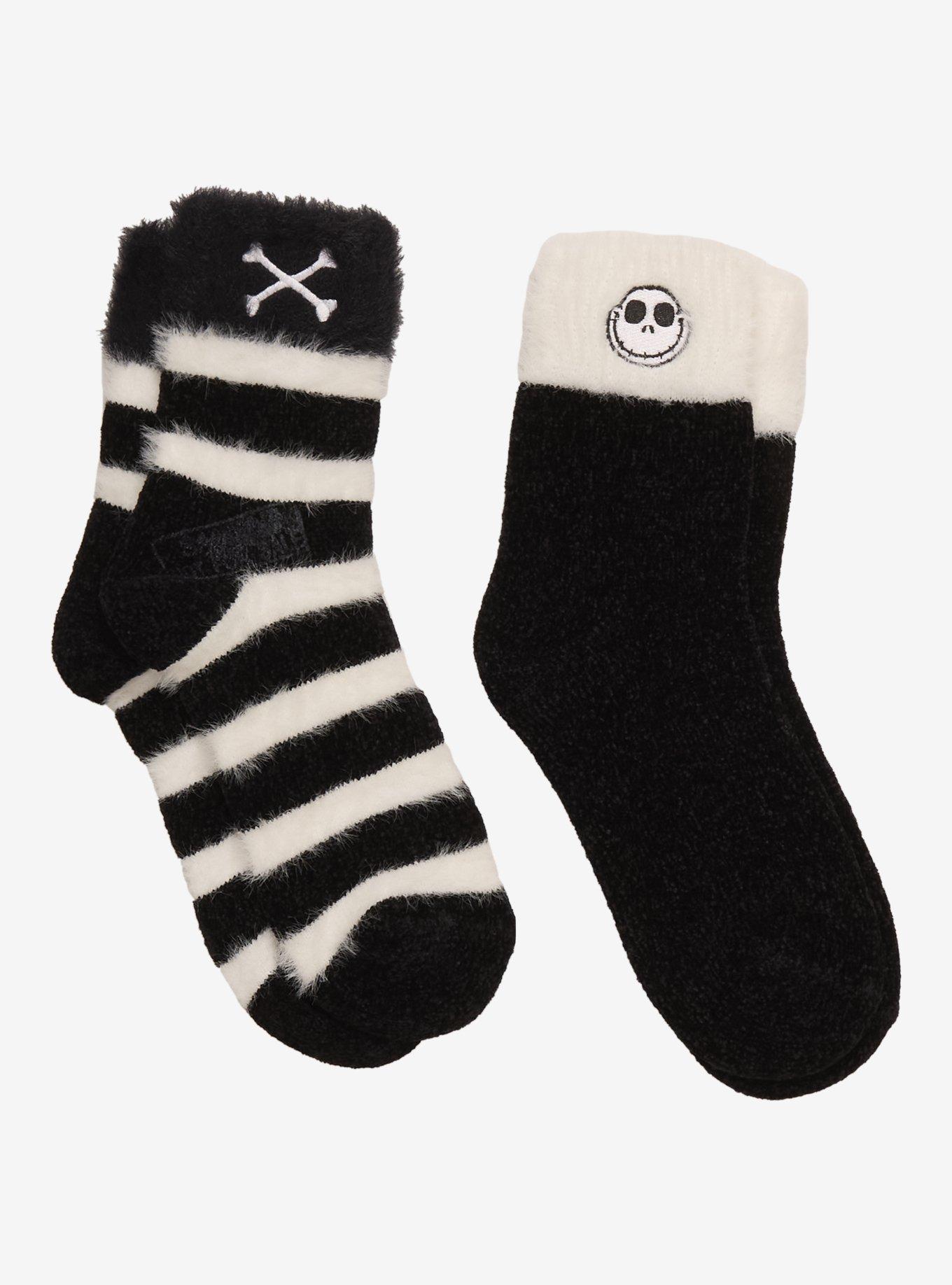 The Nightmare Before Christmas Jack Skellington Fuzzy Socks 2 Pair, , hi-res