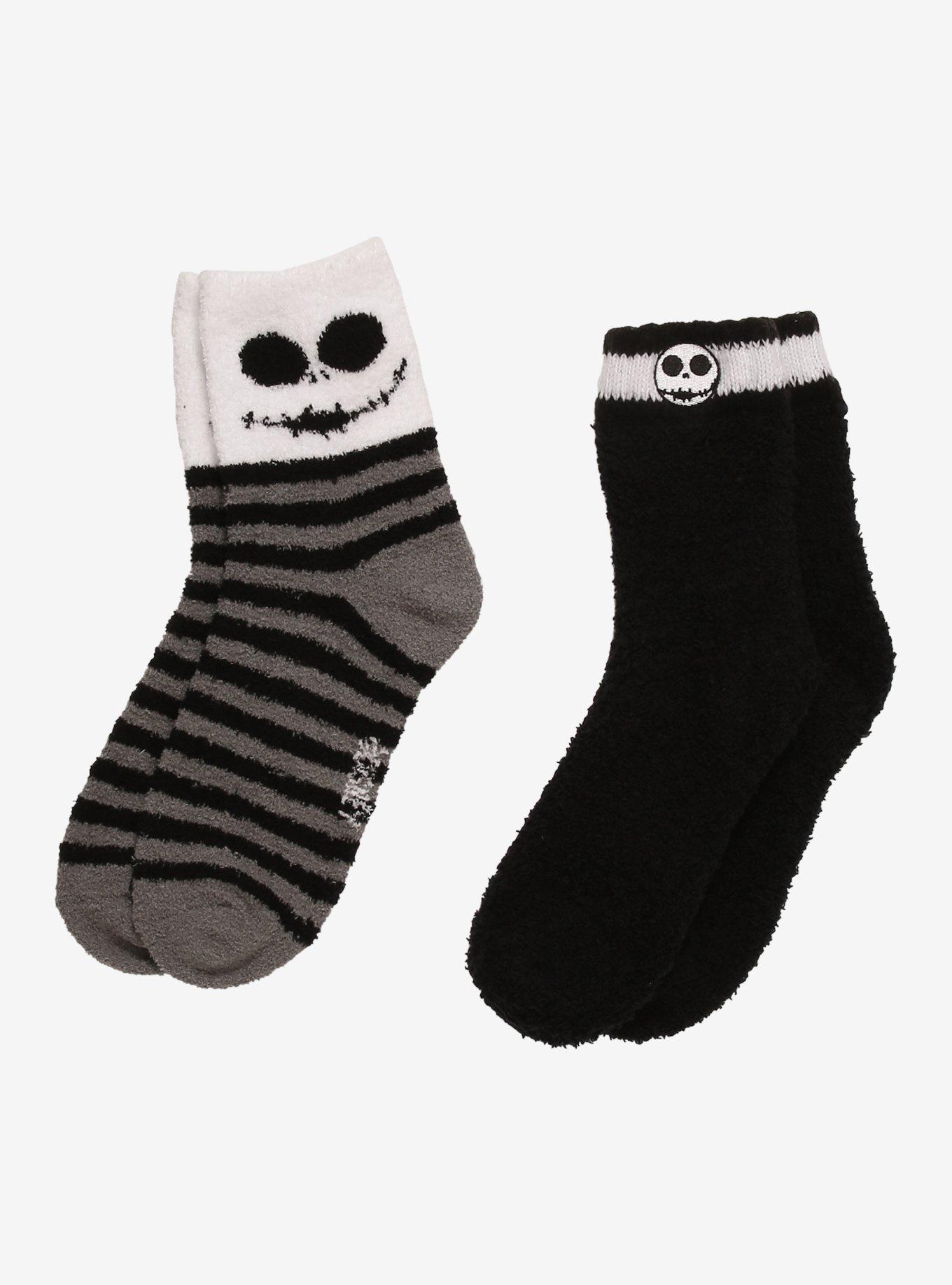 The Nightmare Before Christmas Jack Stripe Cozy Socks 2 Pair, , hi-res