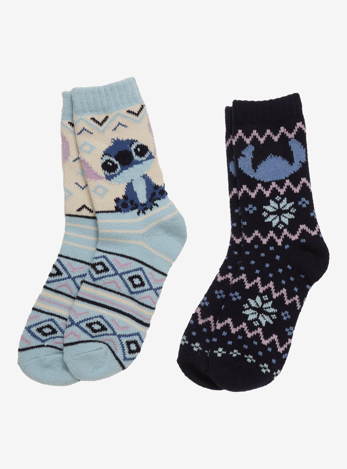 Disney Stitch Fair Isle Cozy Socks 2 Pair, , hi-res