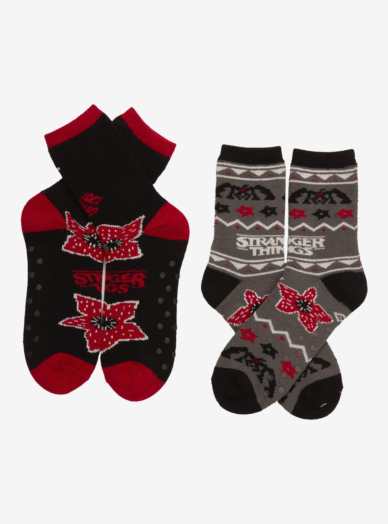 Stranger Things Fair Isle Cozy Crew Socks 2 Pair, , alternate
