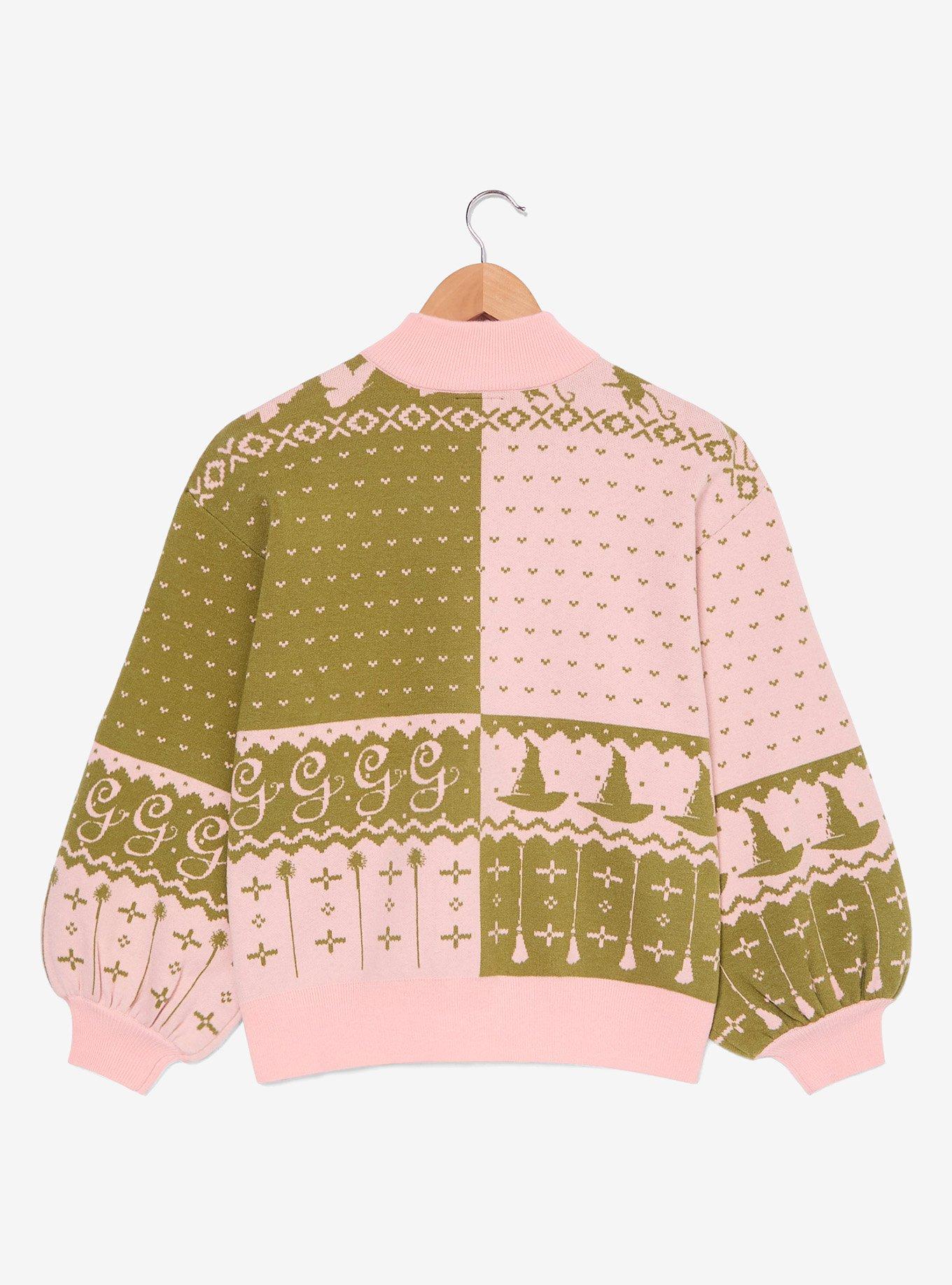 Wicked Glinda & Elphaba Silhouette Women's Holiday Sweater — BoxLunch Exclusive, , hi-res