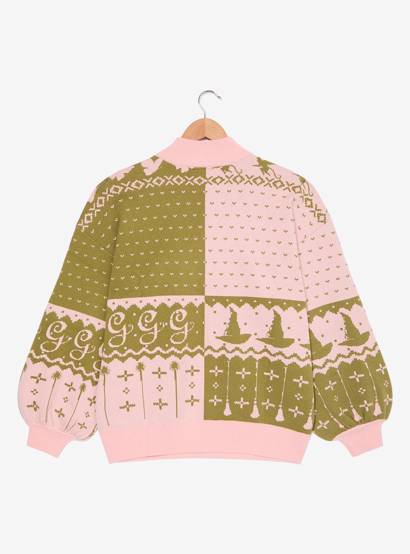 Wicked Glinda & Elphaba Silhouette Women's Plus Size Holiday Sweater — BoxLunch Exclusive, , hi-res