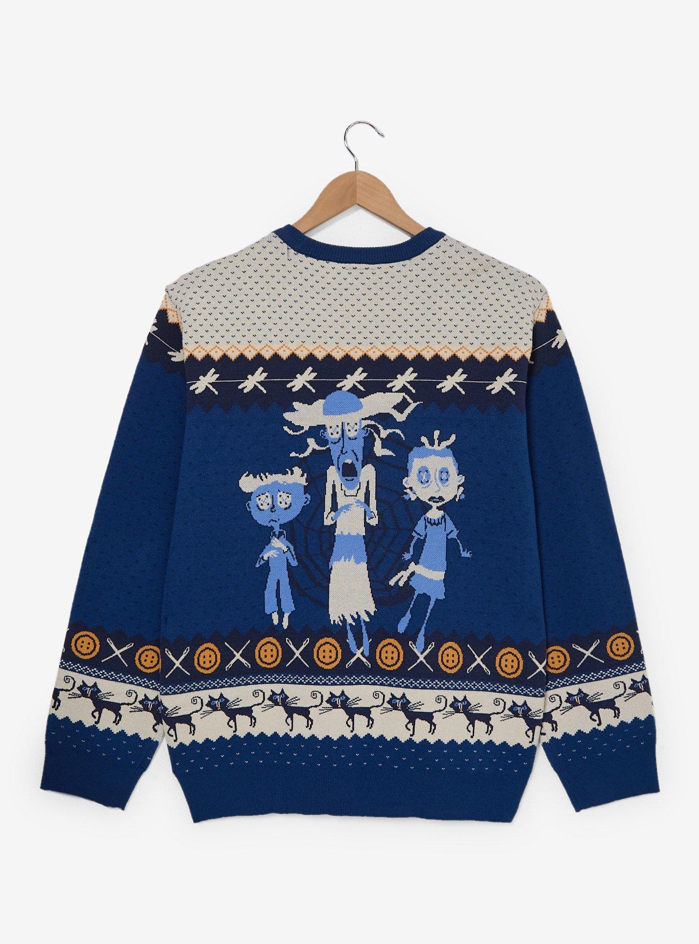 Coraline Doll Button Eyes Holiday Sweater — BoxLunch Exclusive, , hi-res