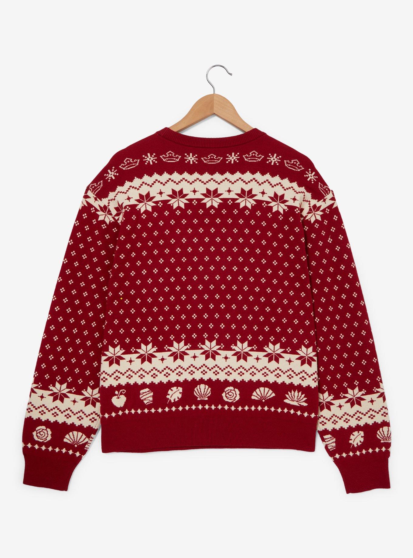 Disney Princess Portrait Plus Size Holiday Sweater — BoxLunch Exclusive, , hi-res