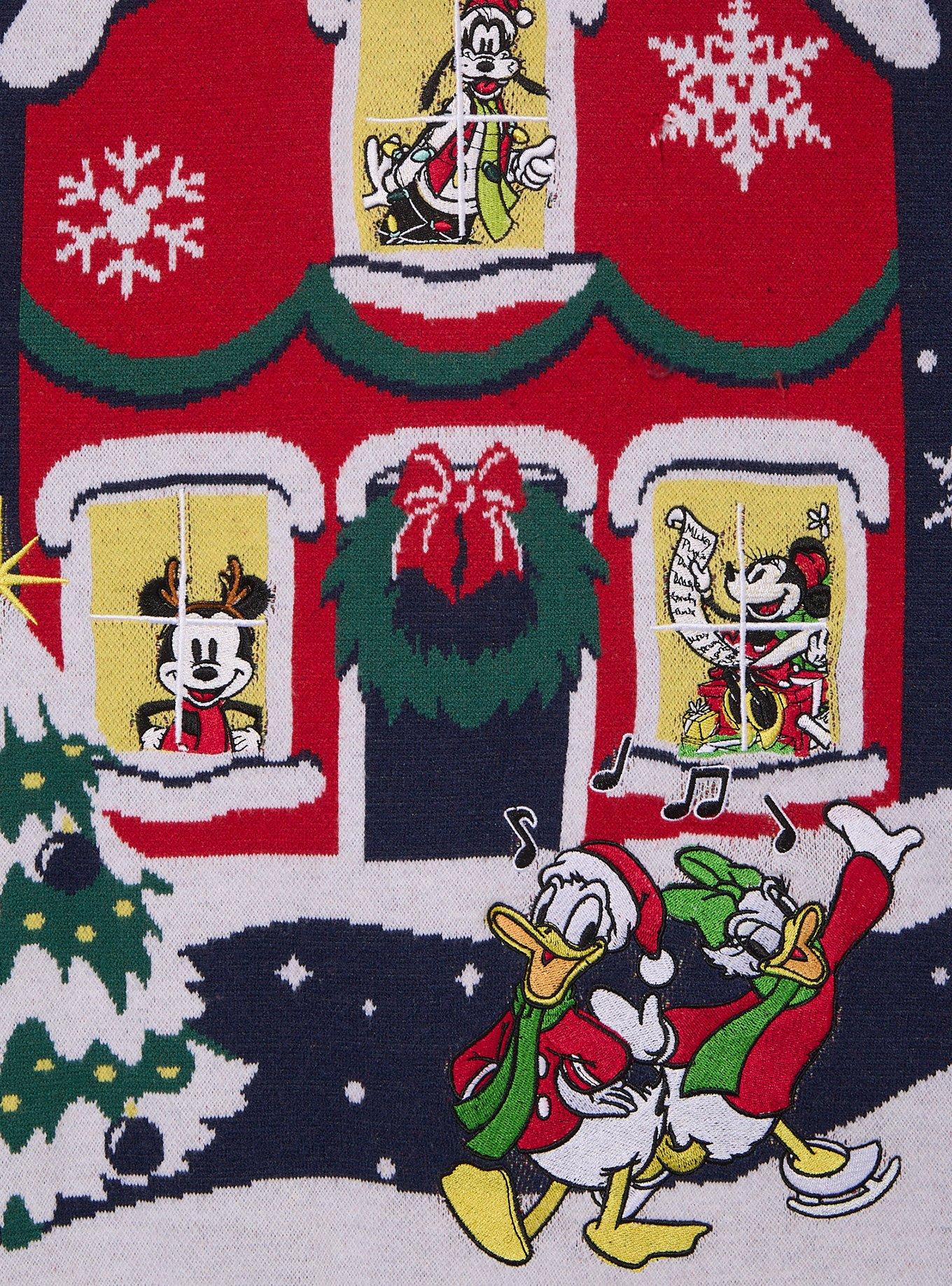 Disney Mickey Mouse & Friends Holiday Scene Sweater Vest - BoxLunch Exclusive, MULTI, alternate