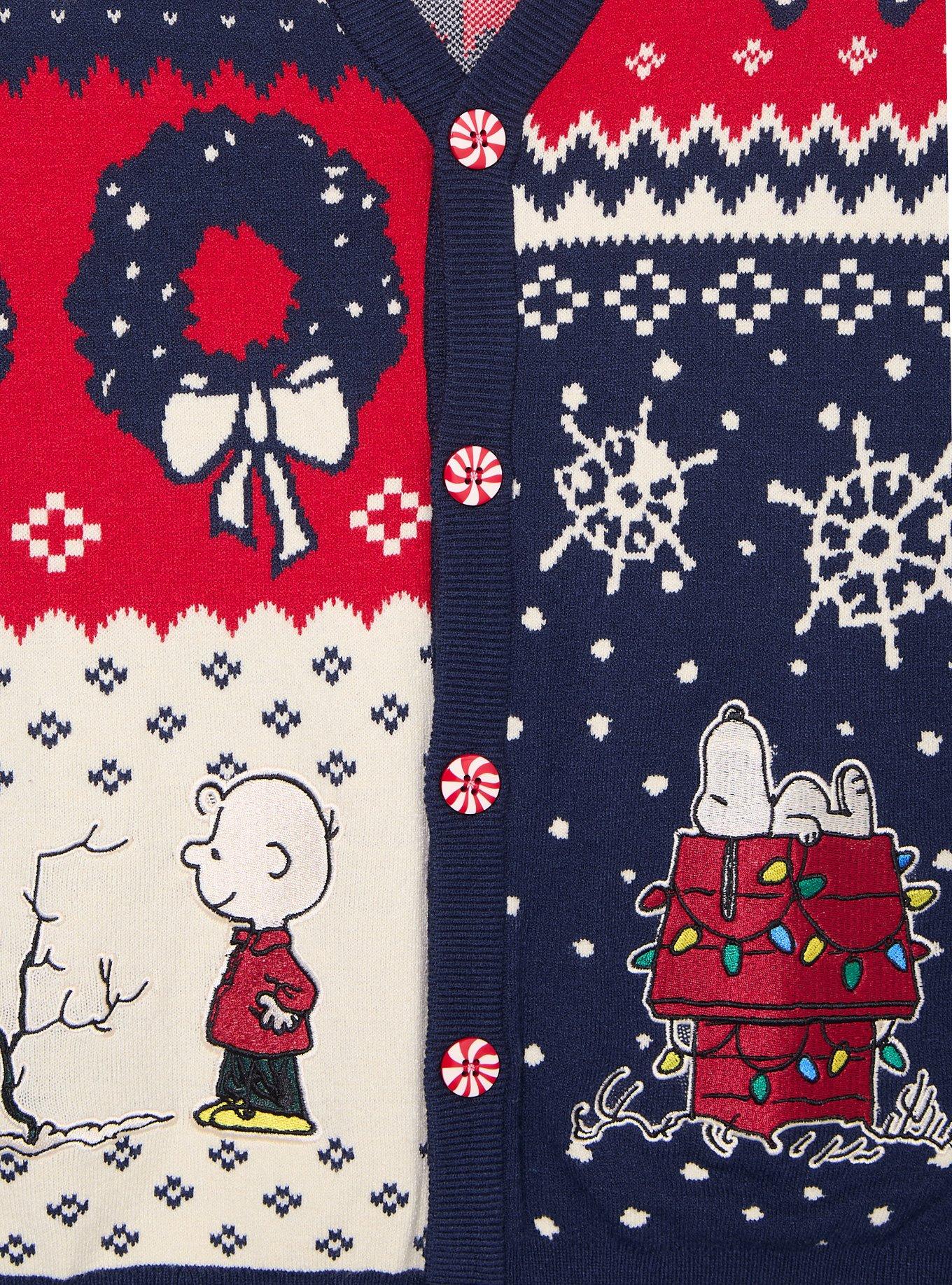 Peanuts Holiday Icons Patchwork Sweater Vest - BoxLunch Exclusive, MULTI, alternate