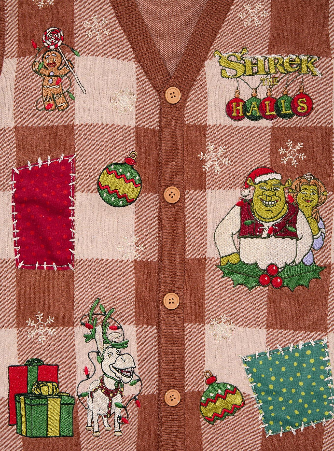 DreamWorks Shrek Plaid Holiday Sweater Vest - BoxLunch Exclusive, MULTI, alternate