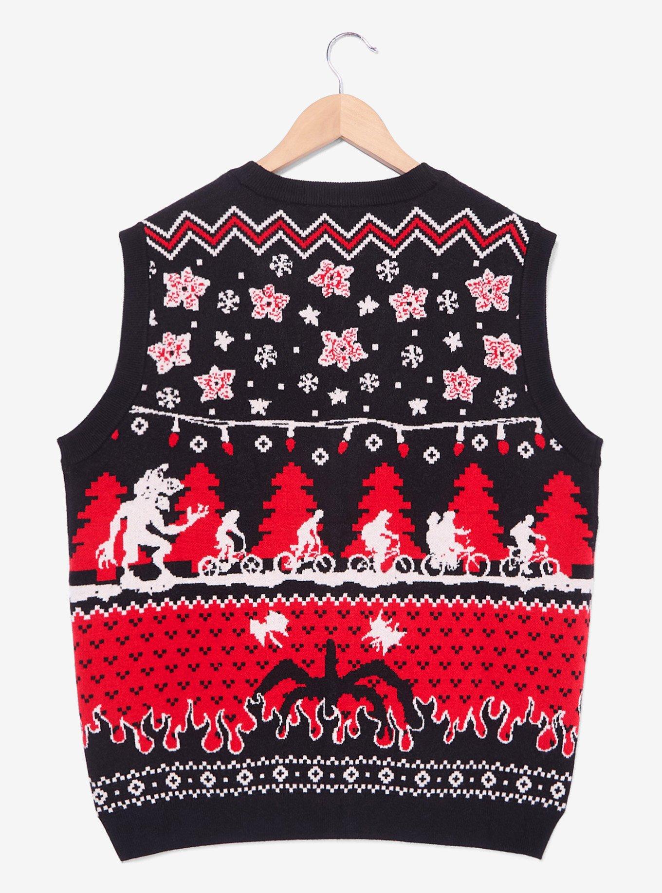 Stranger Things Holiday Icons Sweater Vest - BoxLunch Exclusive, , hi-res