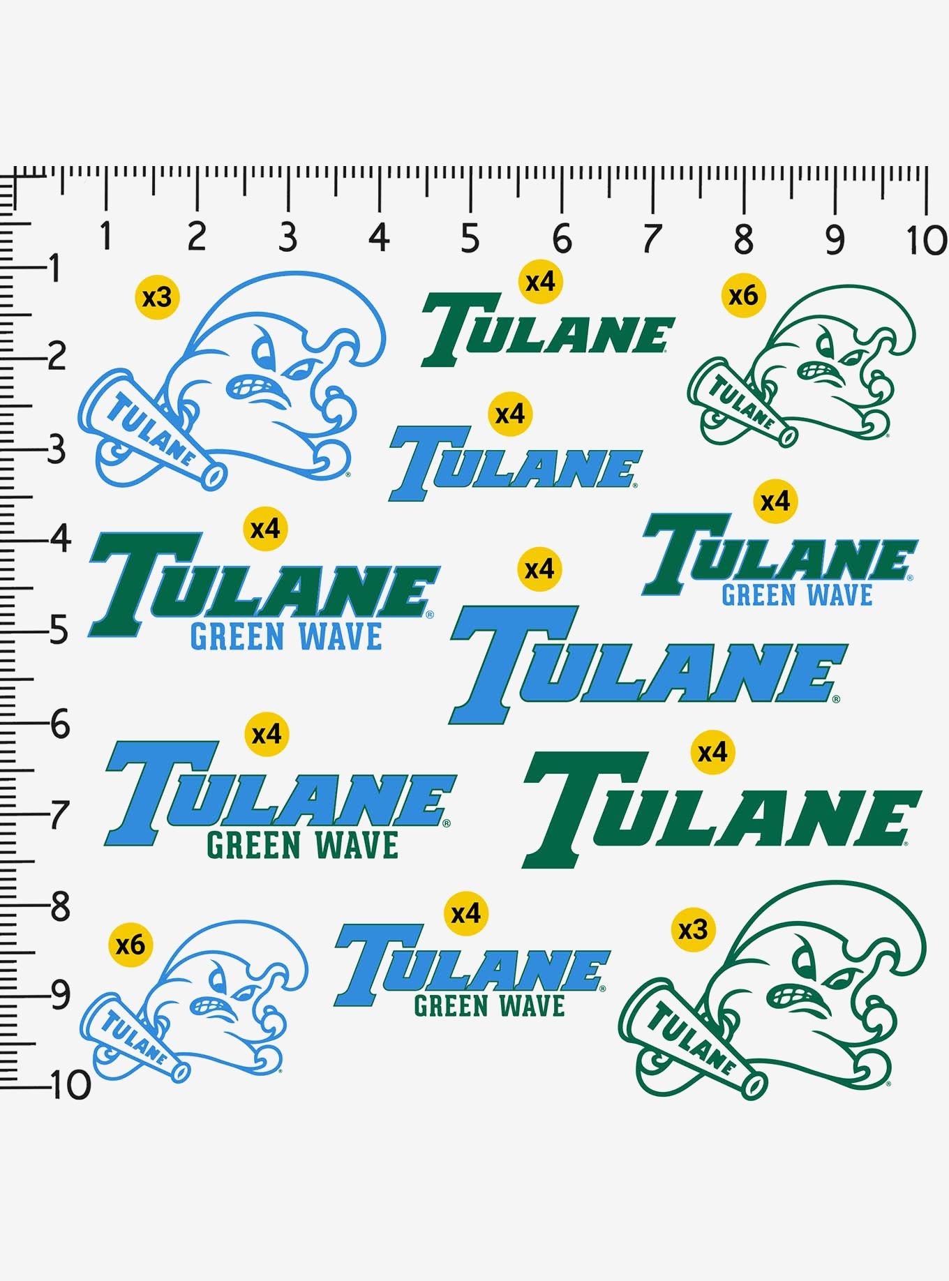 Tulane Green Wave 100Ct Sticker Pack, , alternate