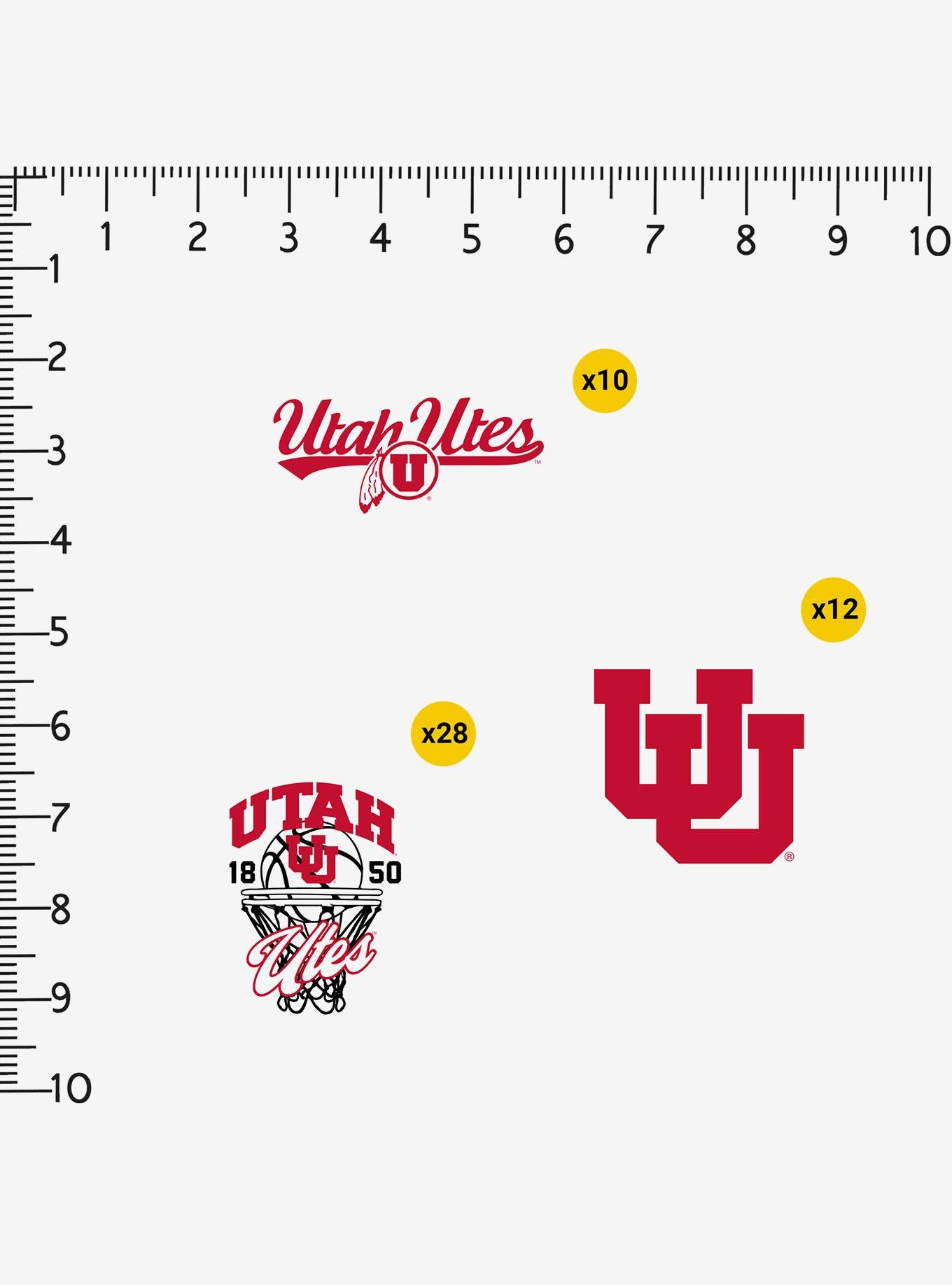 Utah Utes Basketball 100Ct Sticker Pack, , alternate