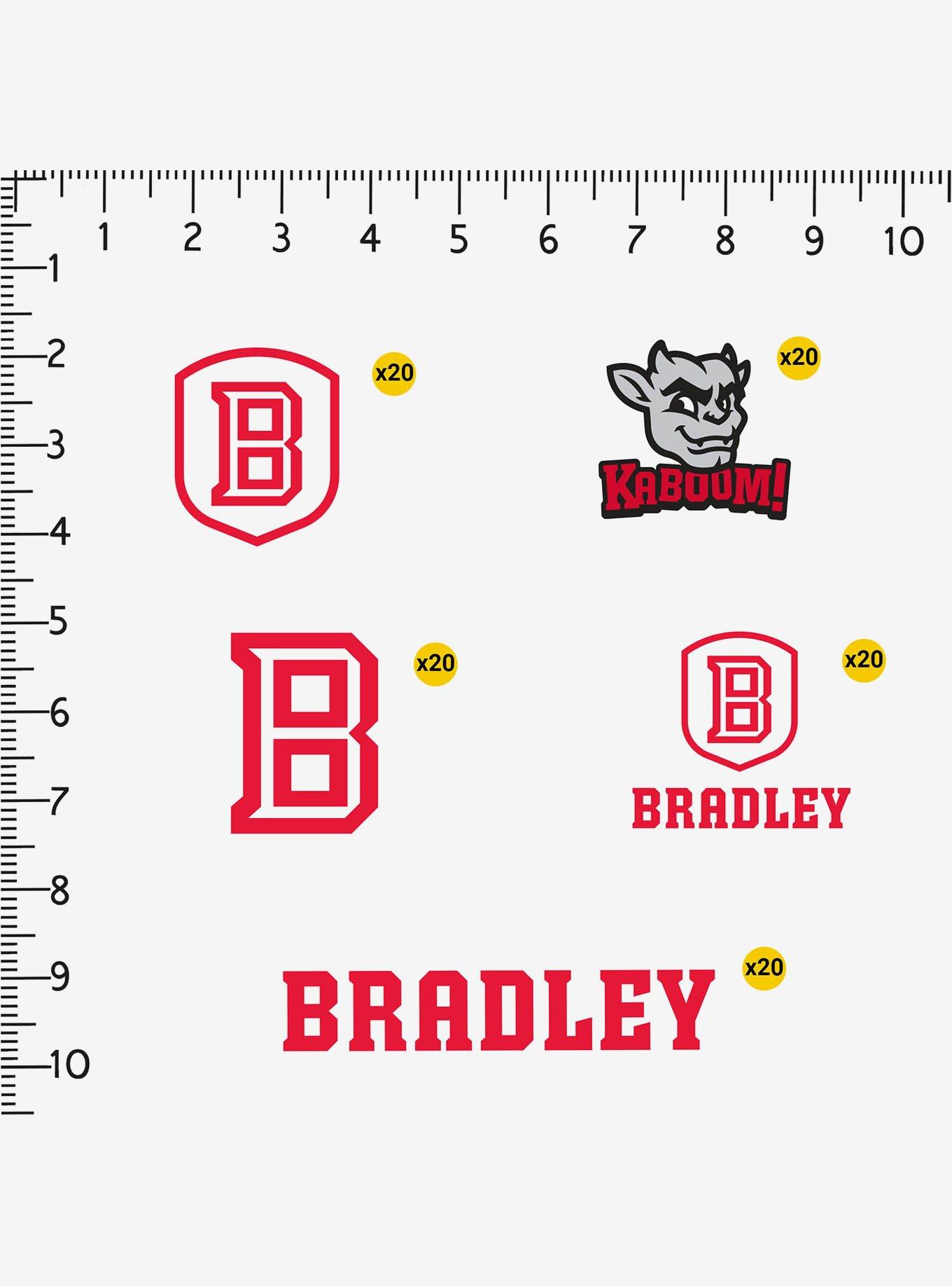 Bradley University 100Ct Sticker Pack, , alternate