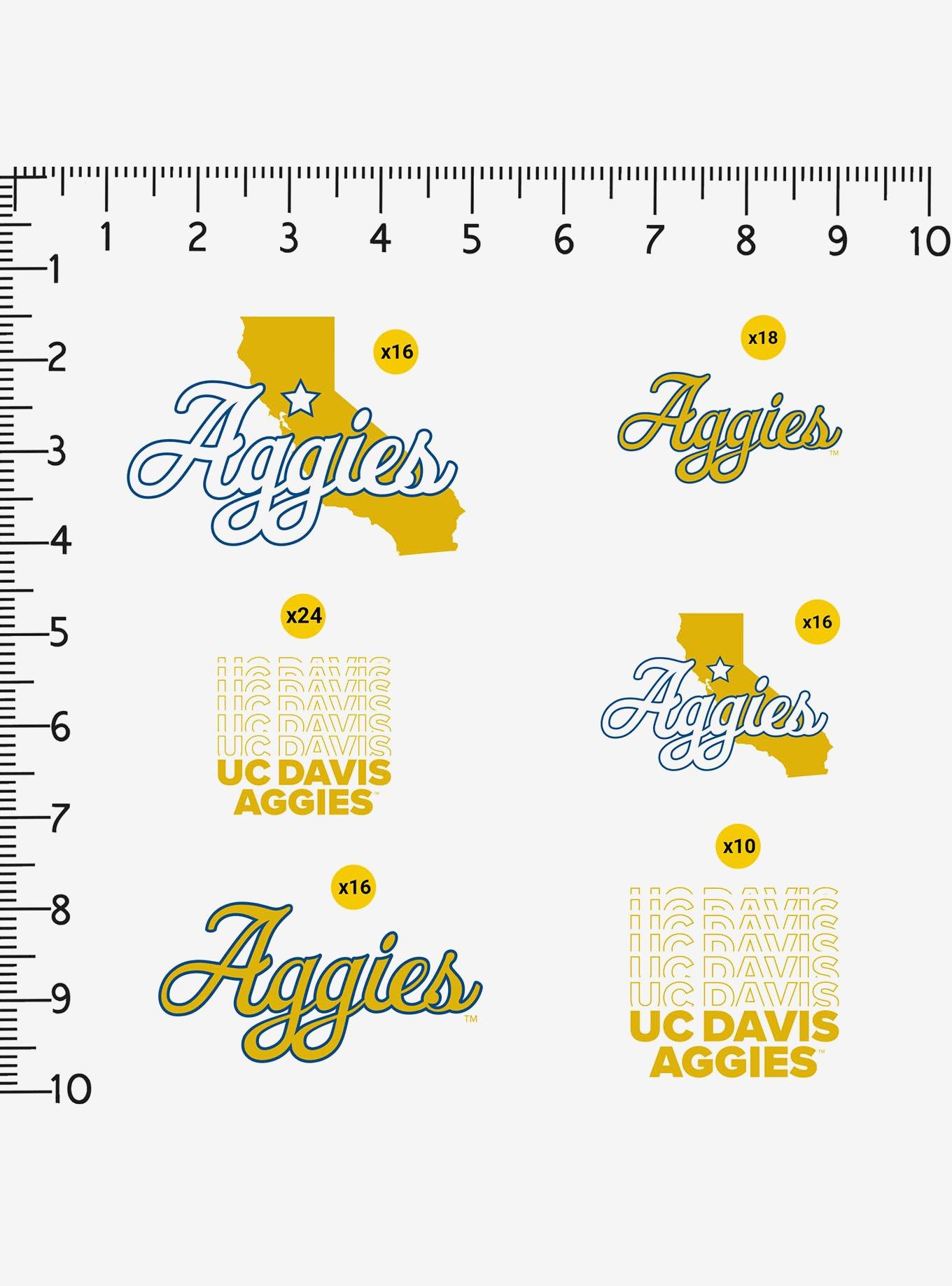 University Of California Davis Aggies 100Ct Sticker Pack, , alternate