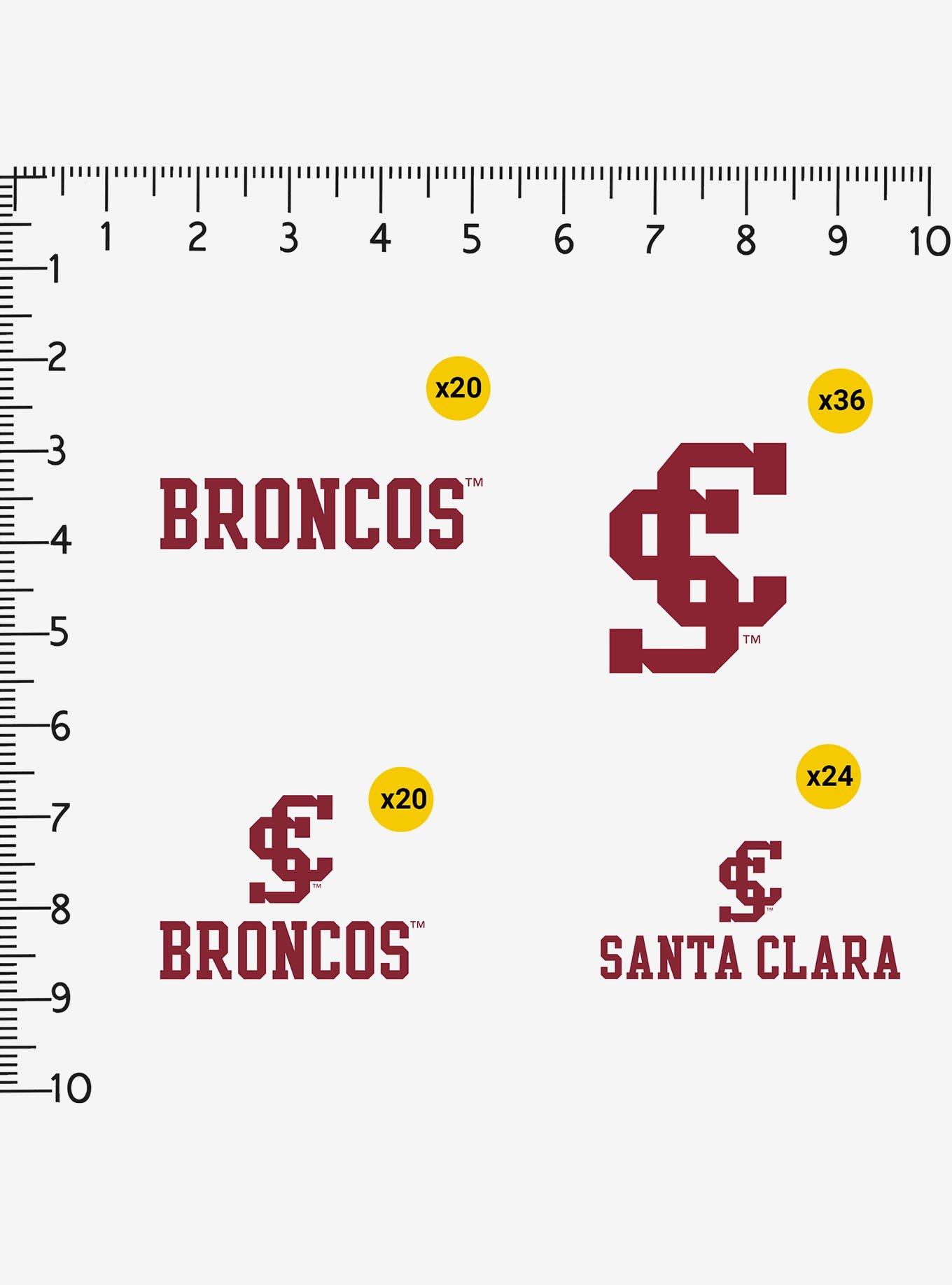 Santa Clara University Broncos 100Ct Sticker Pack, , alternate