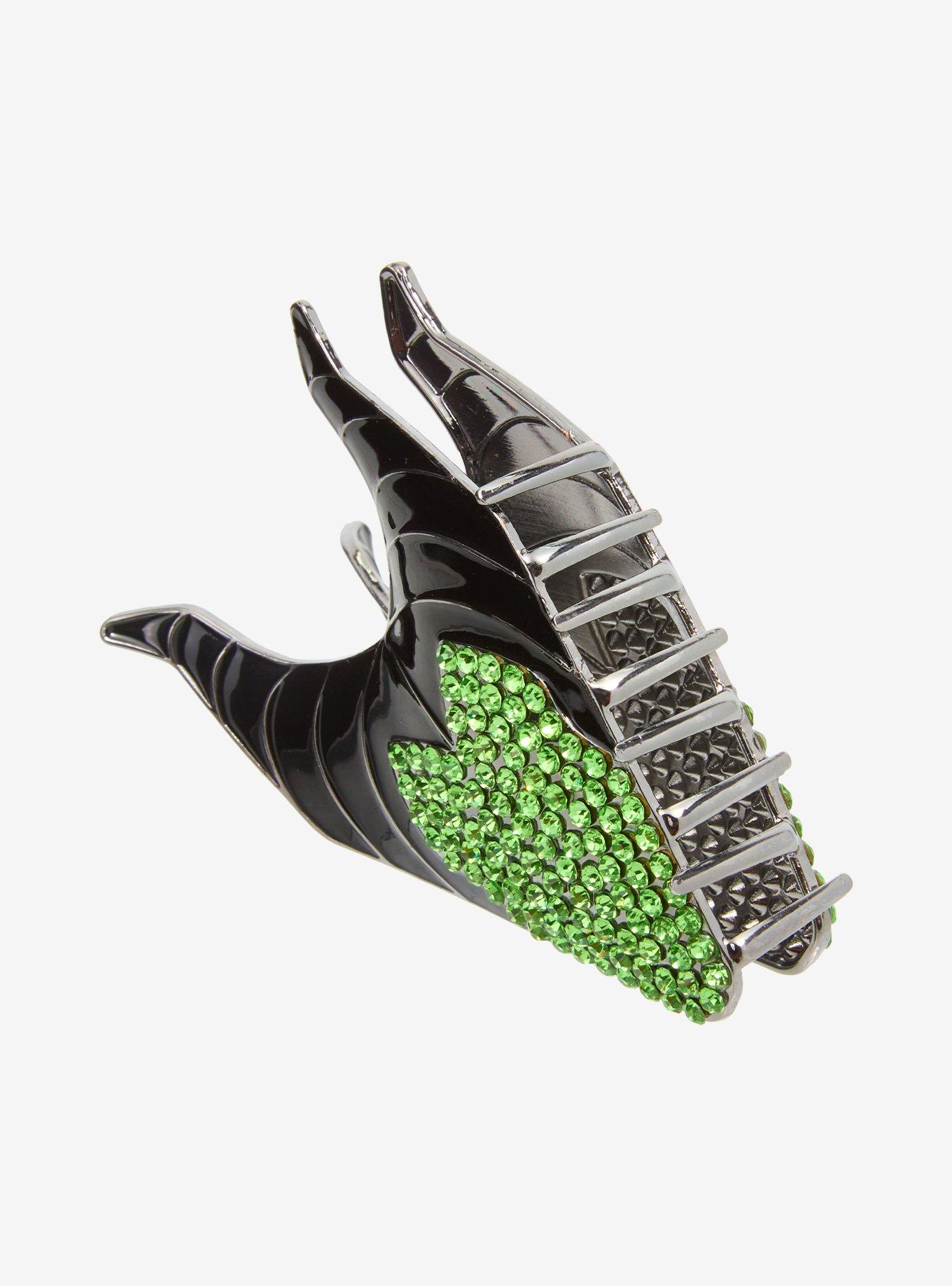 Disney Villains Maleficent Face Figural Claw Hair Clip, , alternate