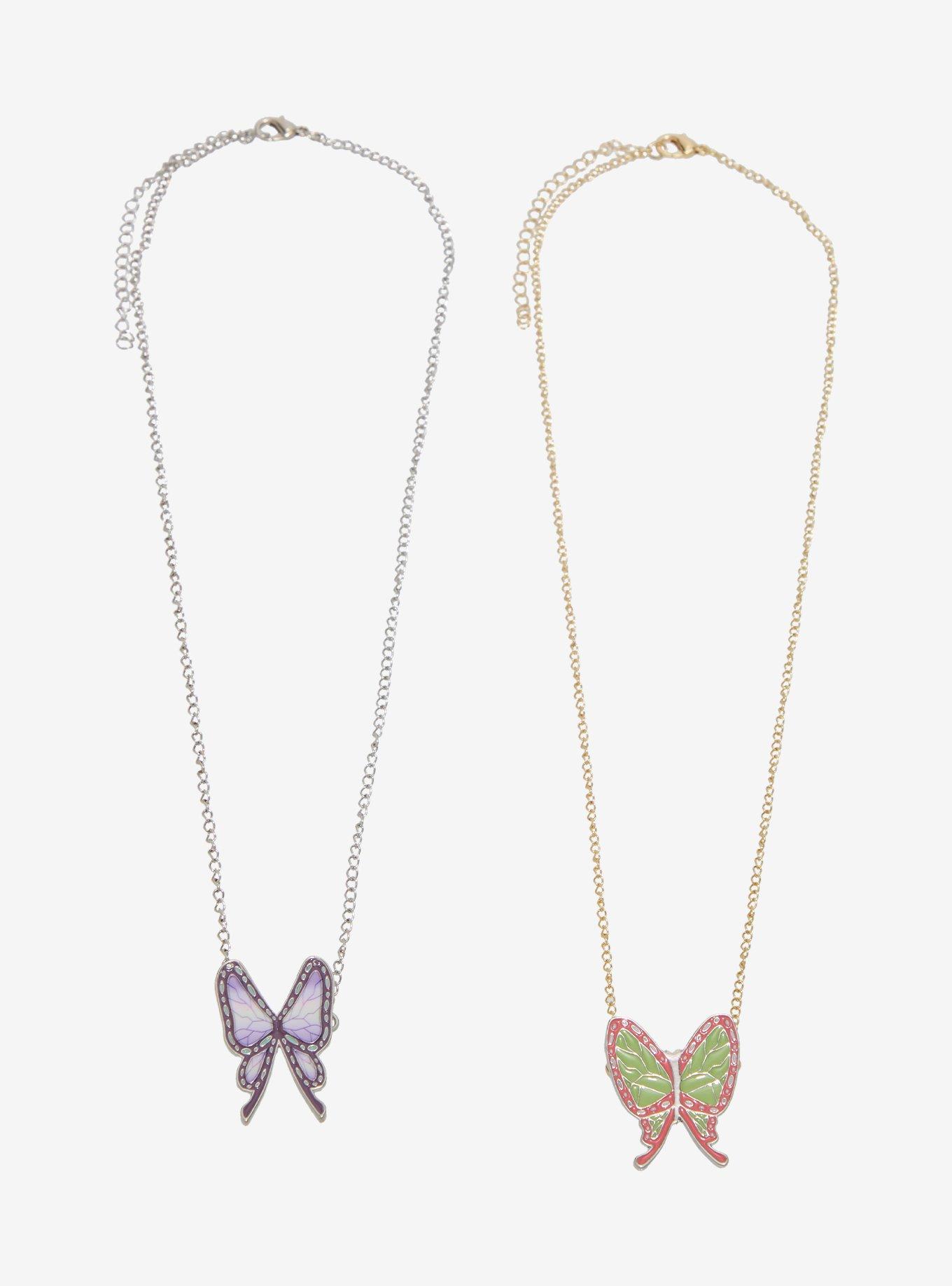 Demon Slayer: Kimetsu No Yaiba Shinobu & Kanao Best Friend Necklace Set, , hi-res