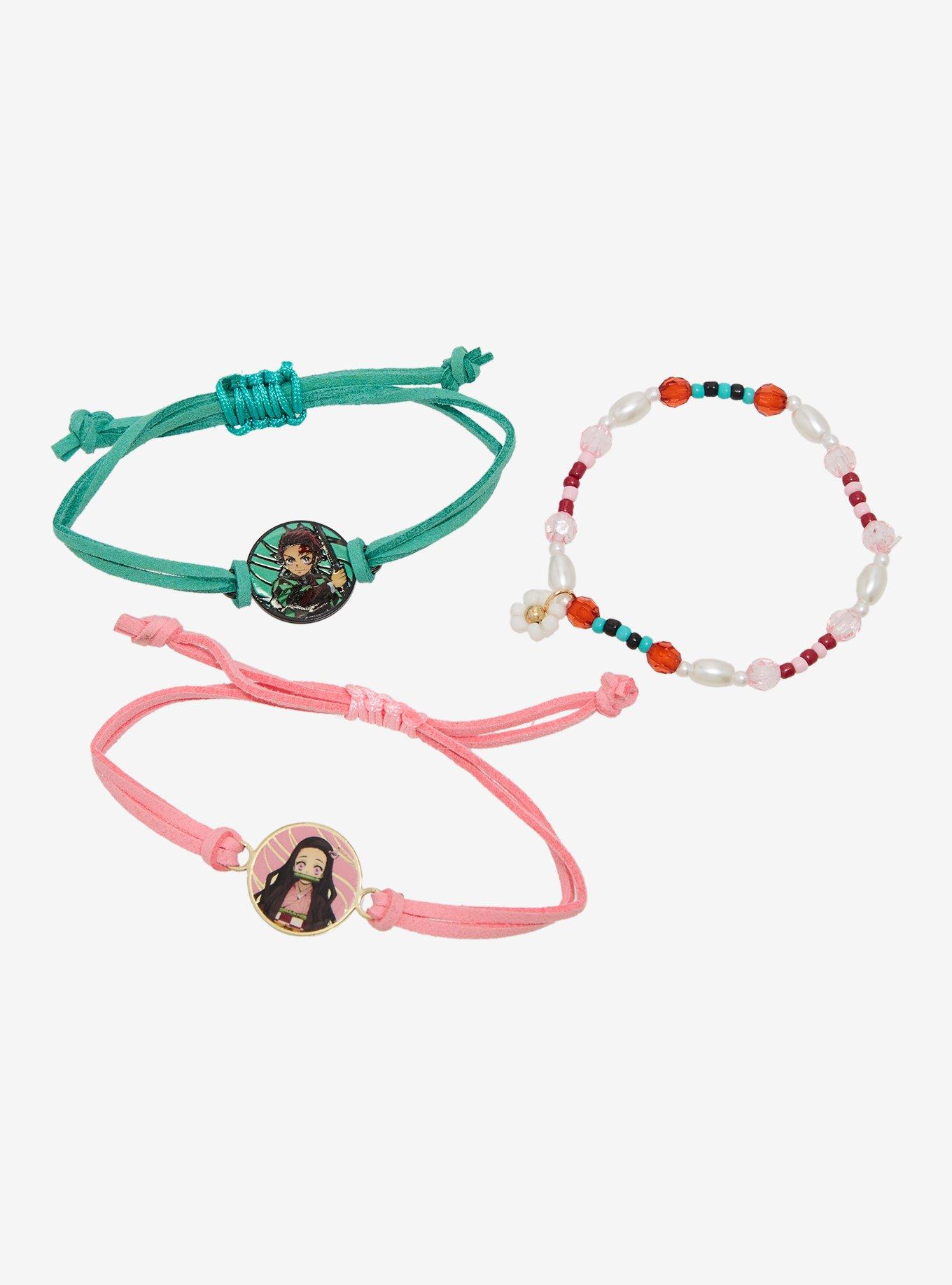Demon Slayer: Kimetsu No Yaiba Tanjiro & Nezuko Best Friend Cord Bracelet Set, , hi-res