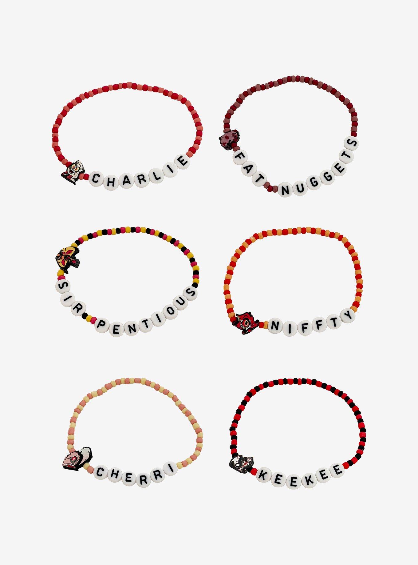 Hazbin Hotel Character Bead Bracelet Set, , hi-res