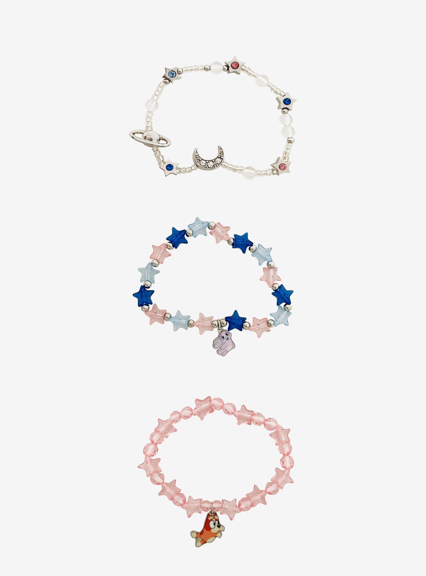 Bluey Bingo & Floppy Beaded Bracelet Set, , hi-res
