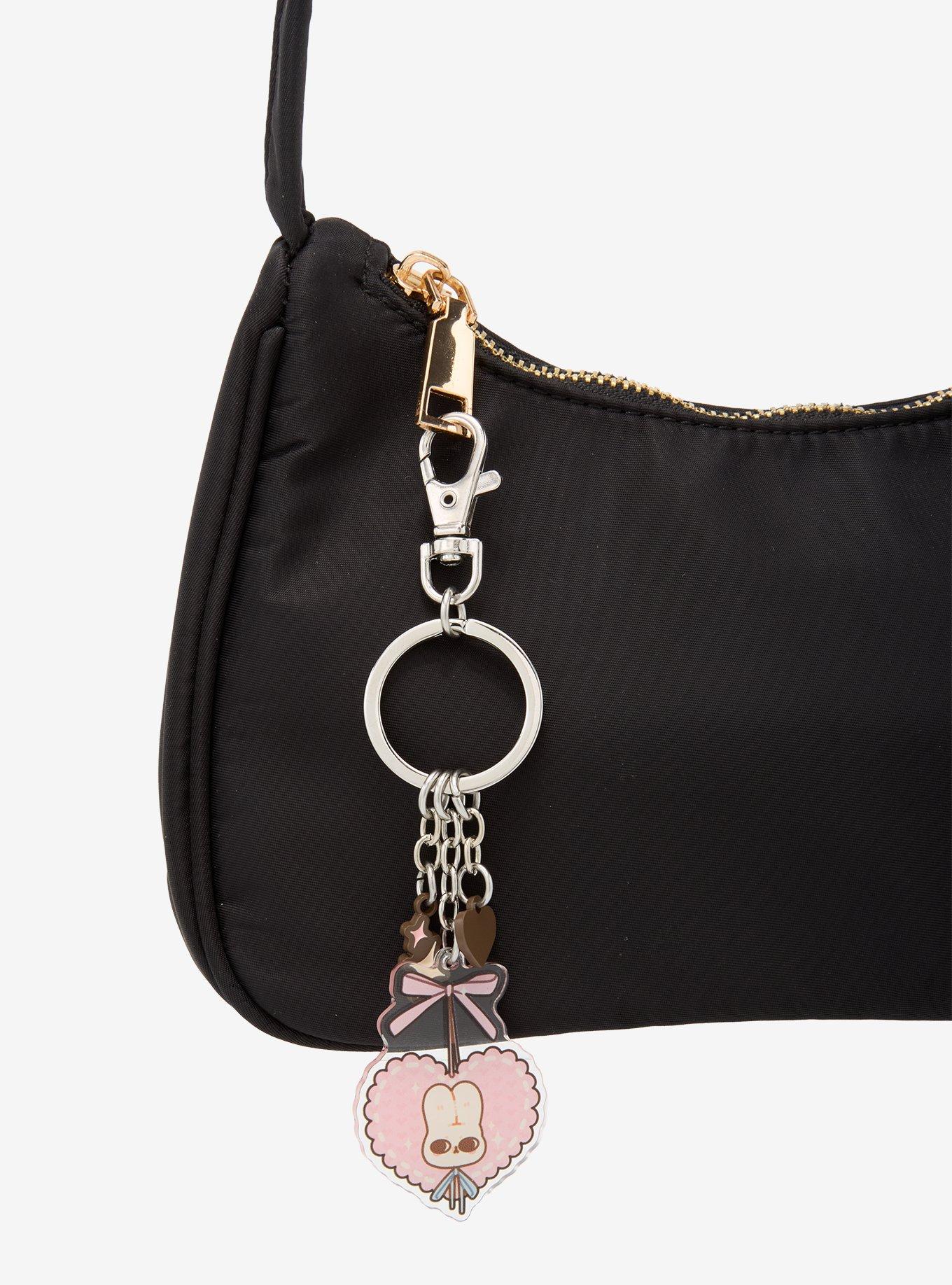 mooniecoco Heart Bun Keychain