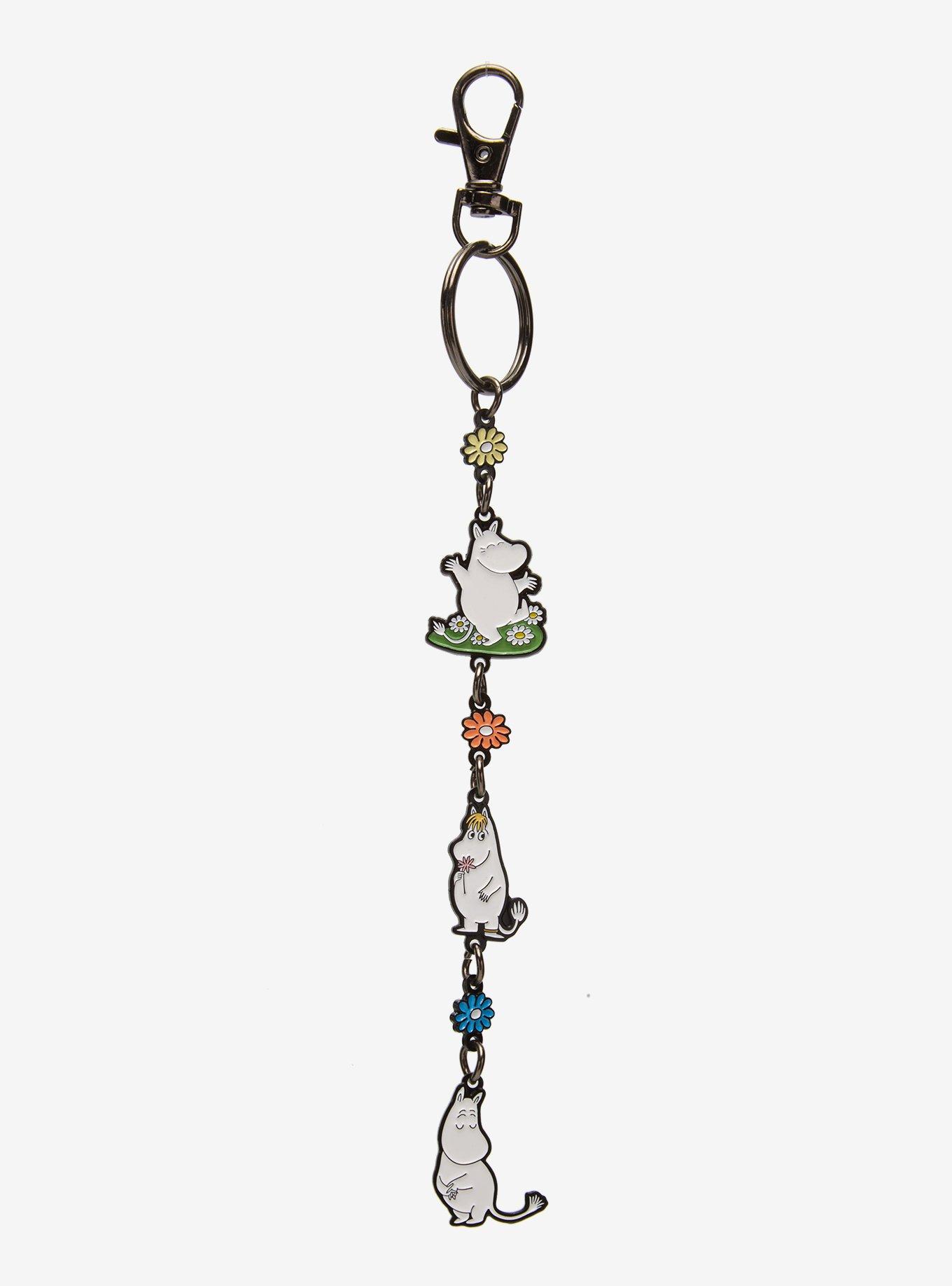 Moomin Floral Friends Dangling Charm Keychain