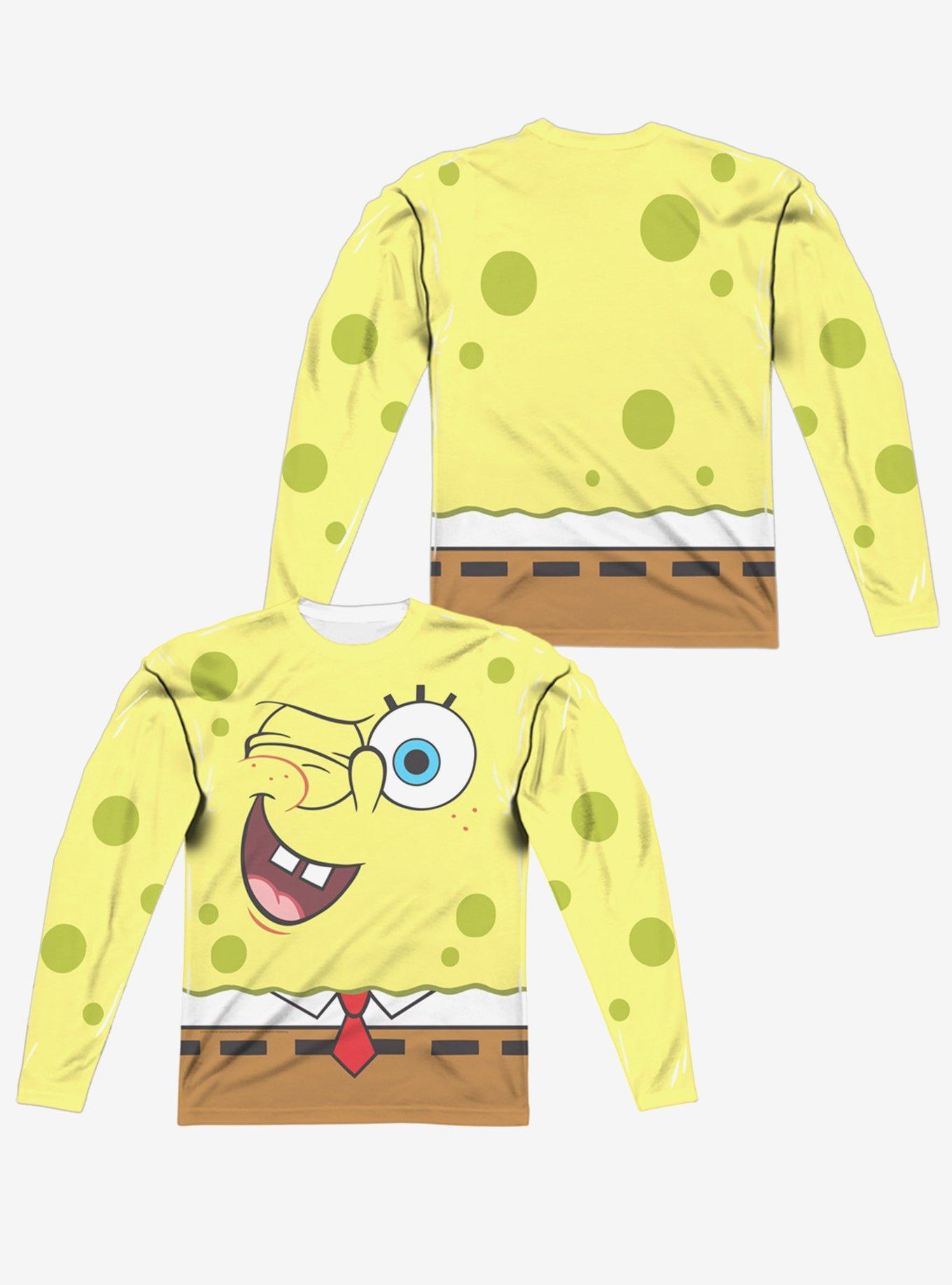SpongeBob SquarePants Wink Face Long Sleeve Sublimated T-Shirt, MULTI, alternate