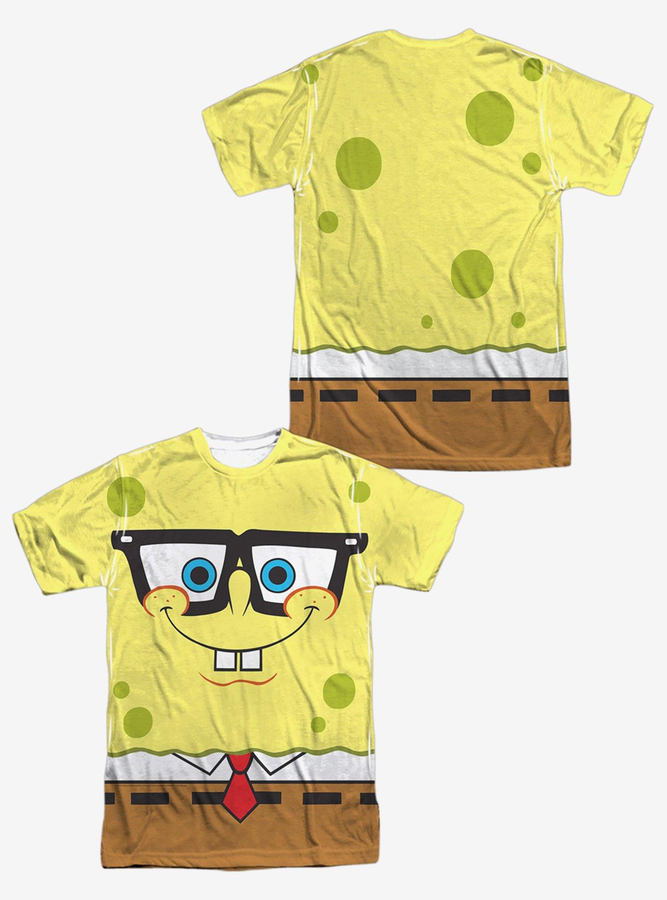 SpongeBob SquarePants Nerd Face Sublimated T-Shirt, MULTI, alternate
