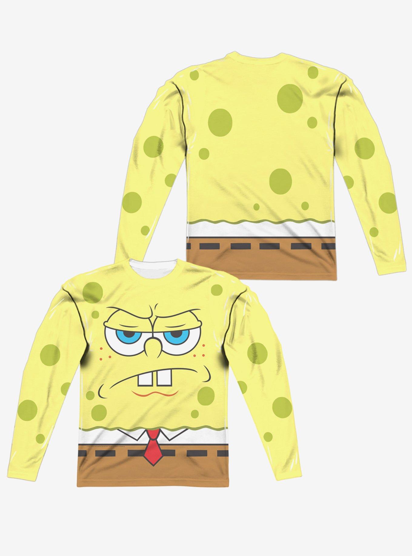 SpongeBob SquarePants Angry Face Long Sleeve Sublimated T-Shirt, MULTI, alternate