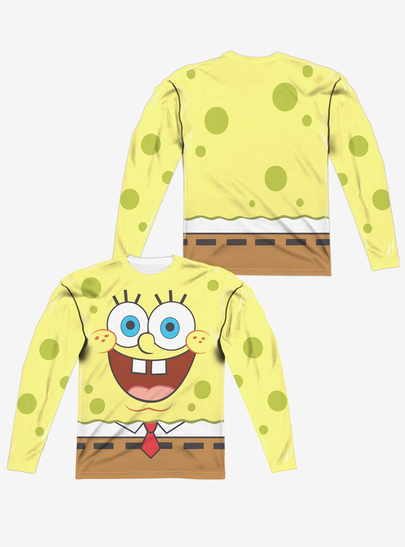 SpongeBob SquarePants Goofy Face Long Sleeve Sublimated T-Shirt, MULTI, alternate